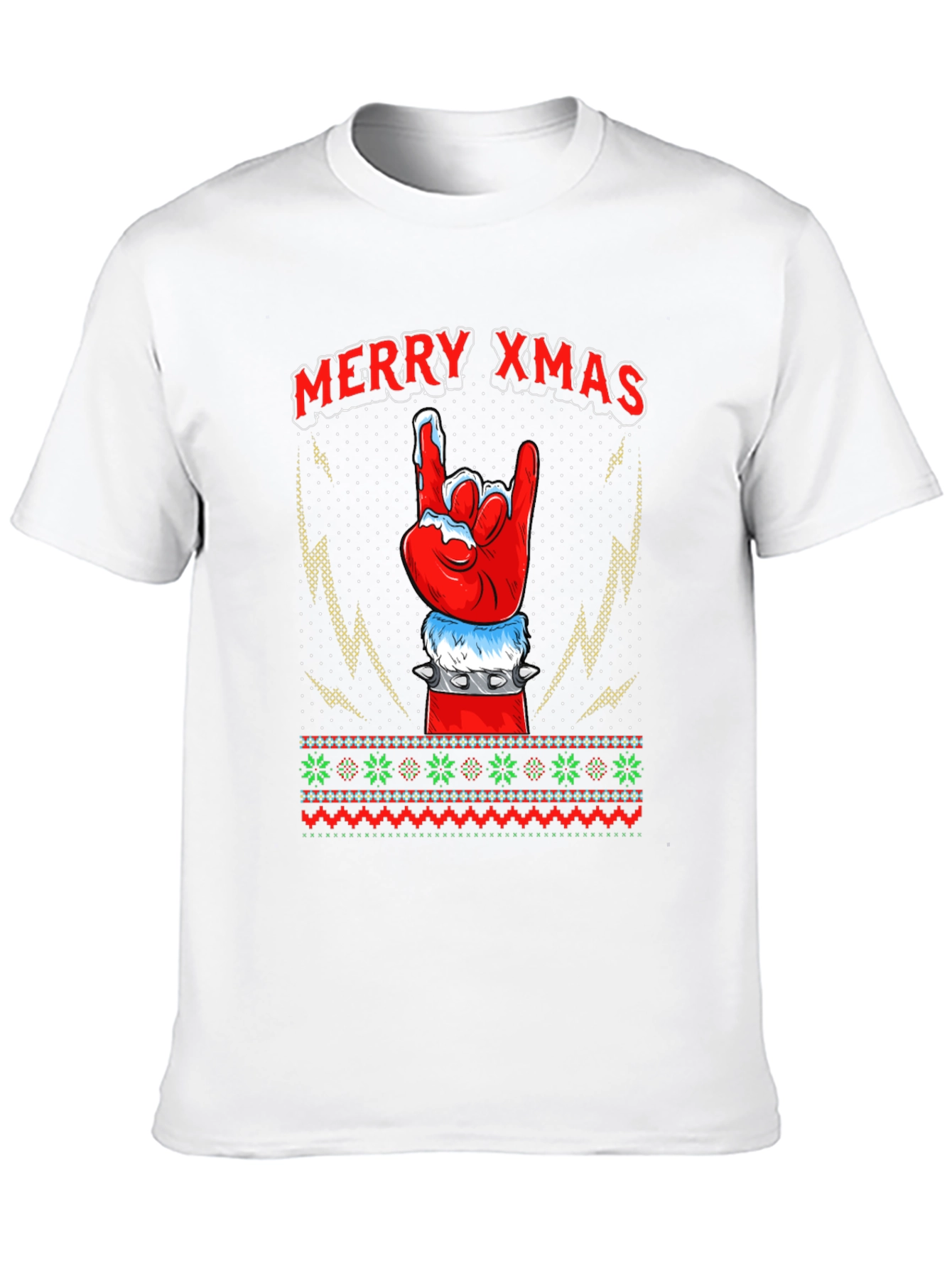 Merry Xmas Rock Hand T-Shirt