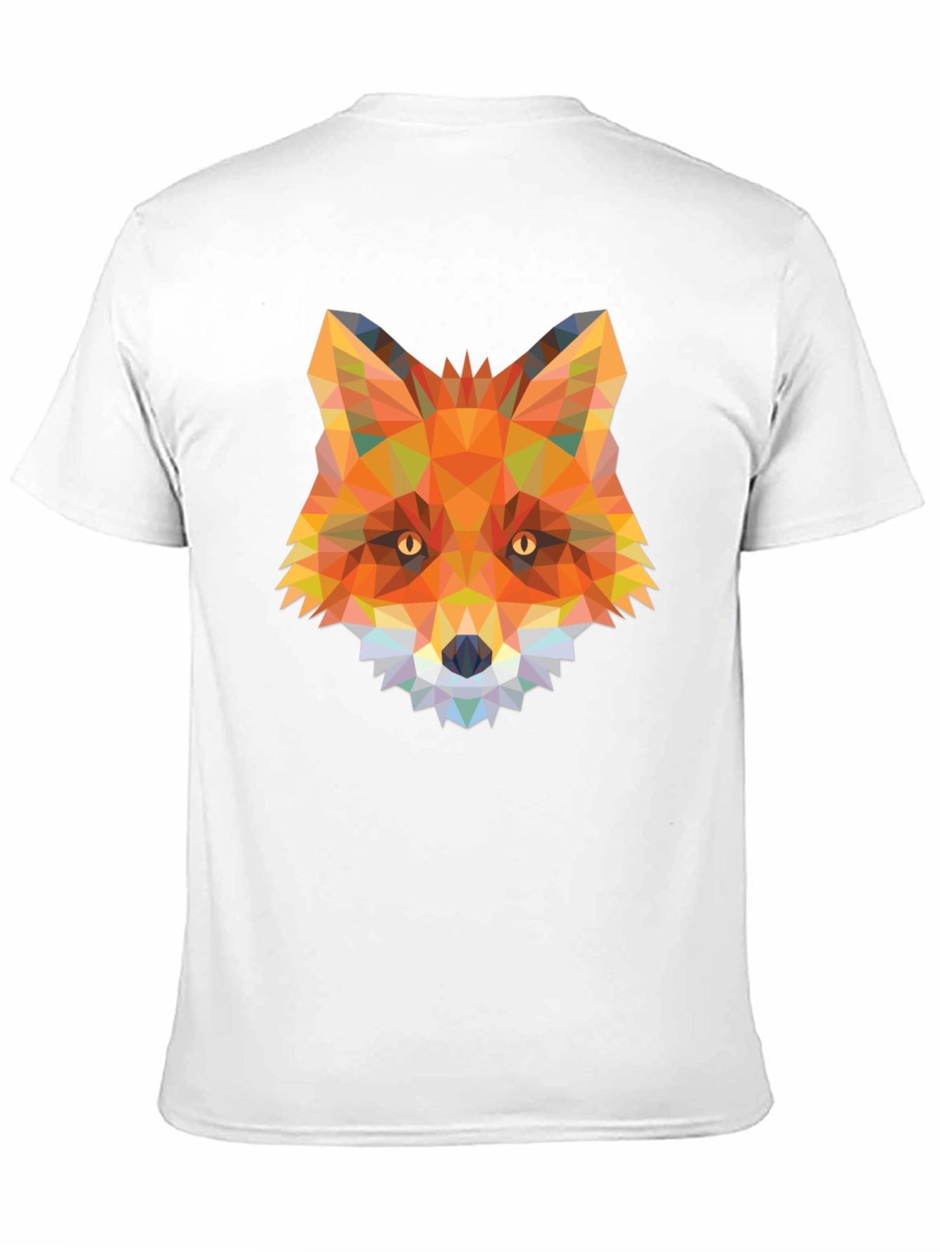Geometric Fox Graphic Tee - Trendy Animal Print