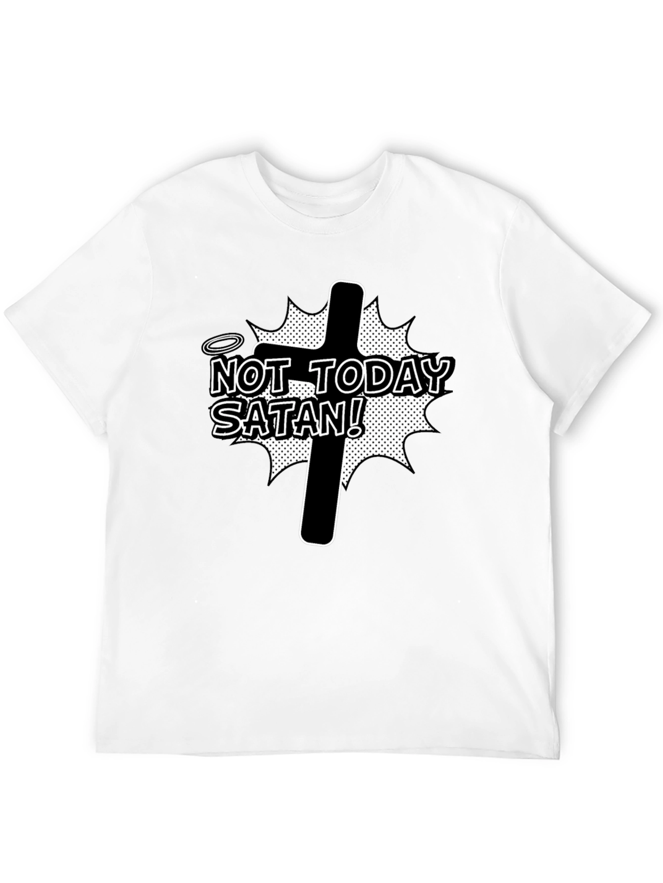 Not Today Satan Graphic Tee - Black T-Shirt