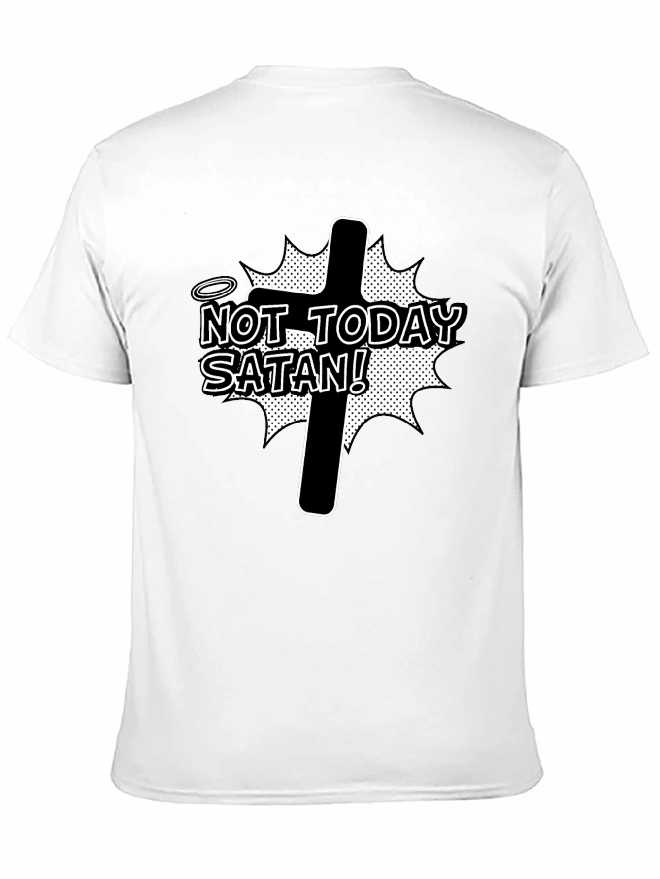 Not Today Satan Graphic Tee - Black T-Shirt