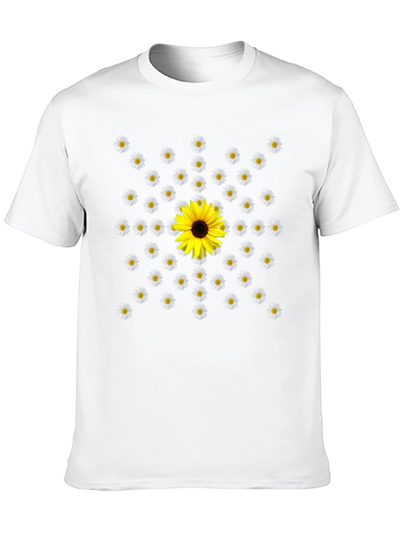 Daisy & Sunflower Graphic T-Shirt - Black