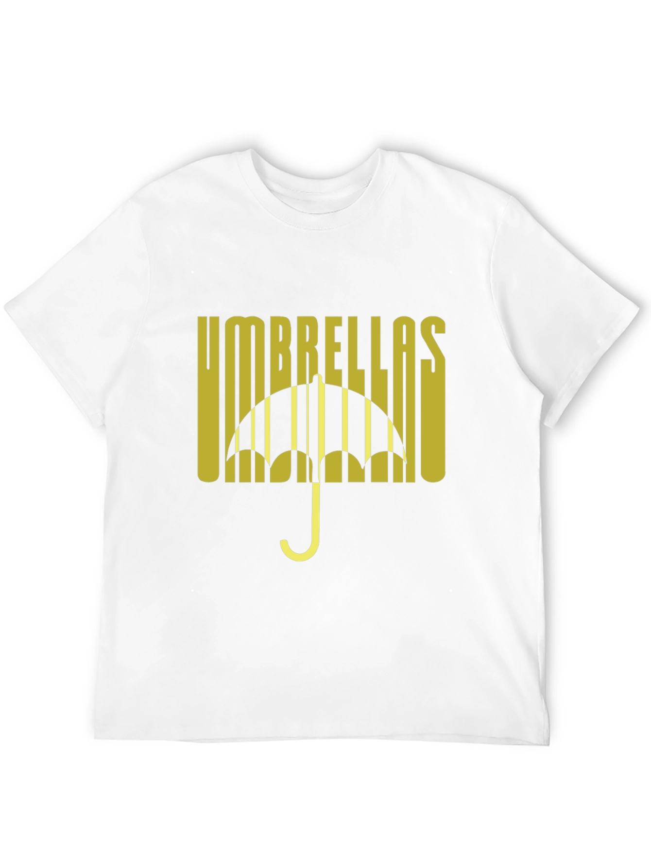 Umbrellas Graphic Tee - Black Cotton Blend T-Shirt