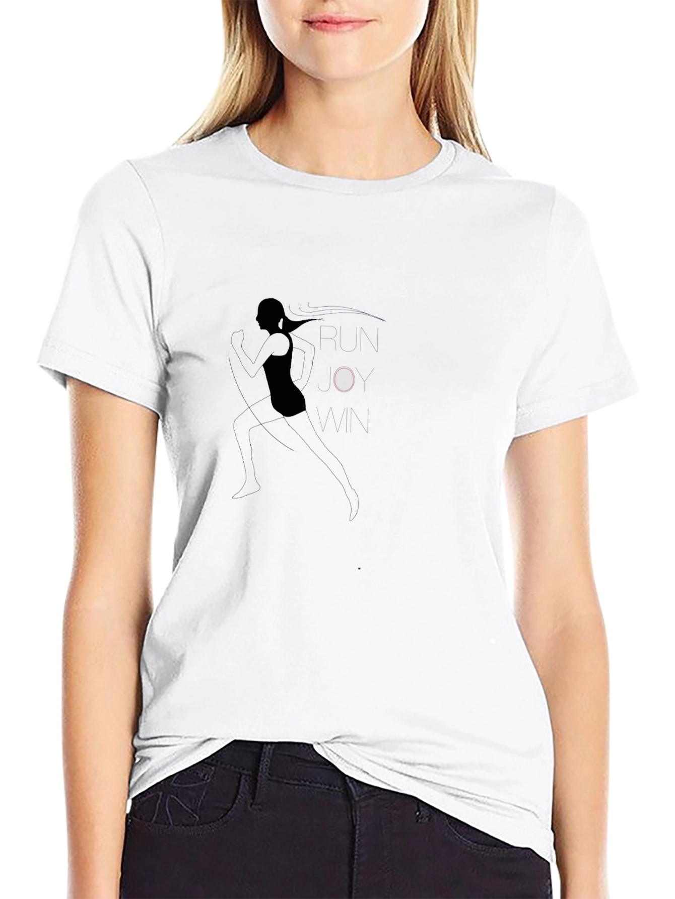 Runner Woman Black T-Shirt