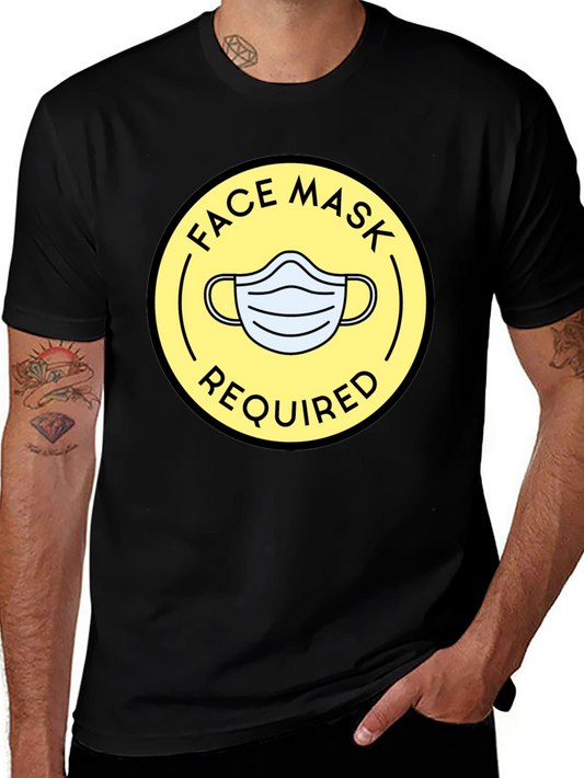 Face Mask Required Graphic Tee - Black