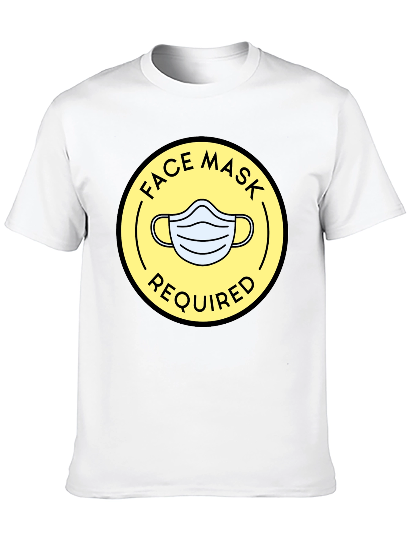Face Mask Required Graphic Tee - Black