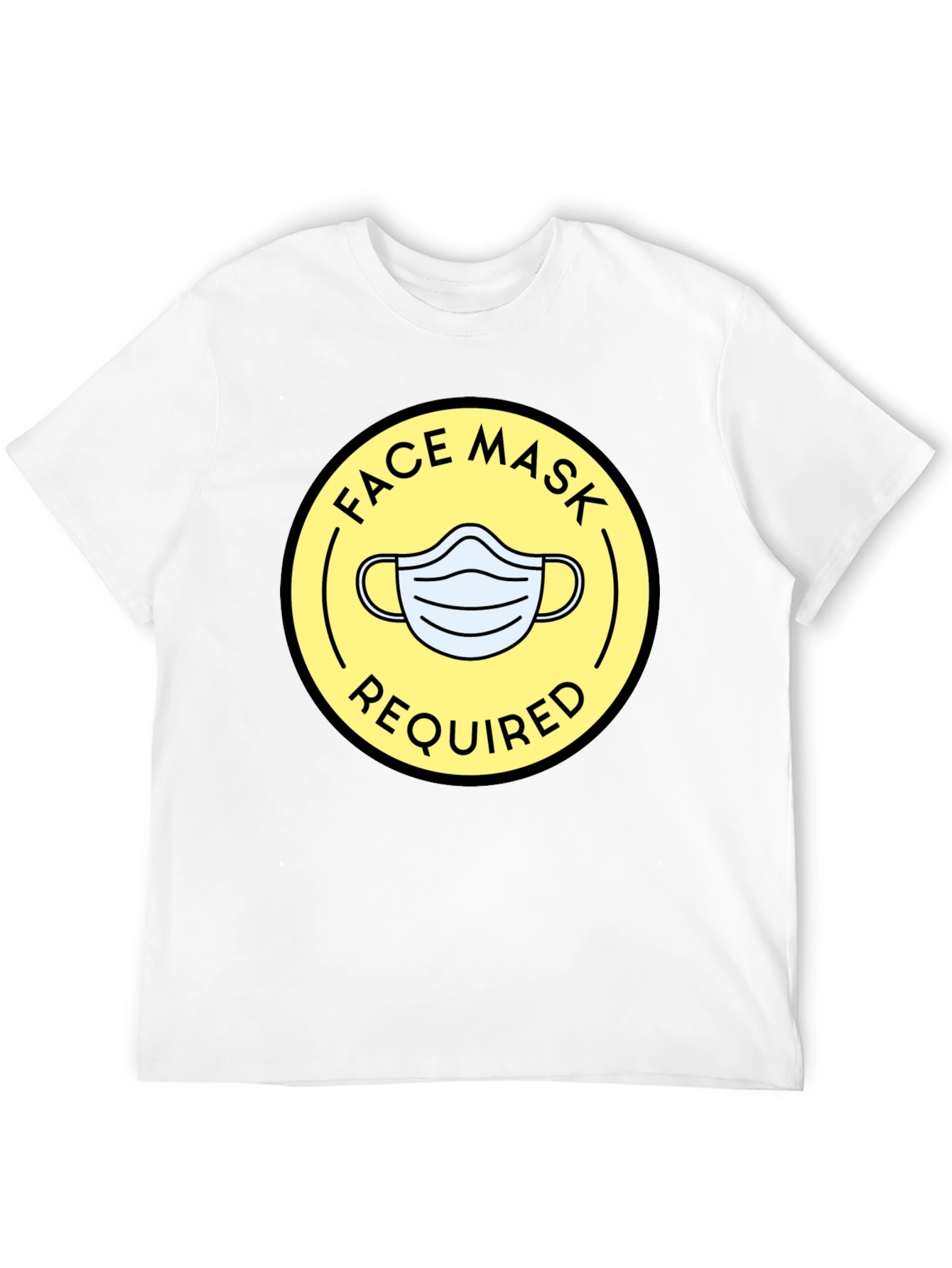 Face Mask Required Graphic Tee - Black