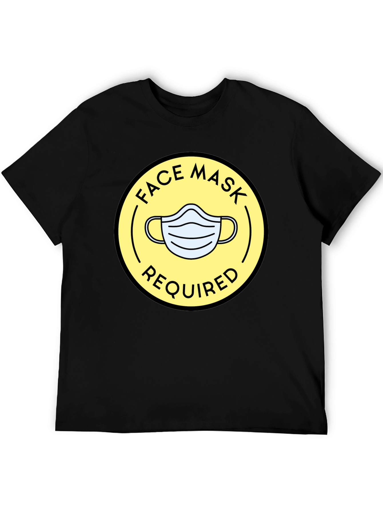 Face Mask Required Graphic Tee - Black