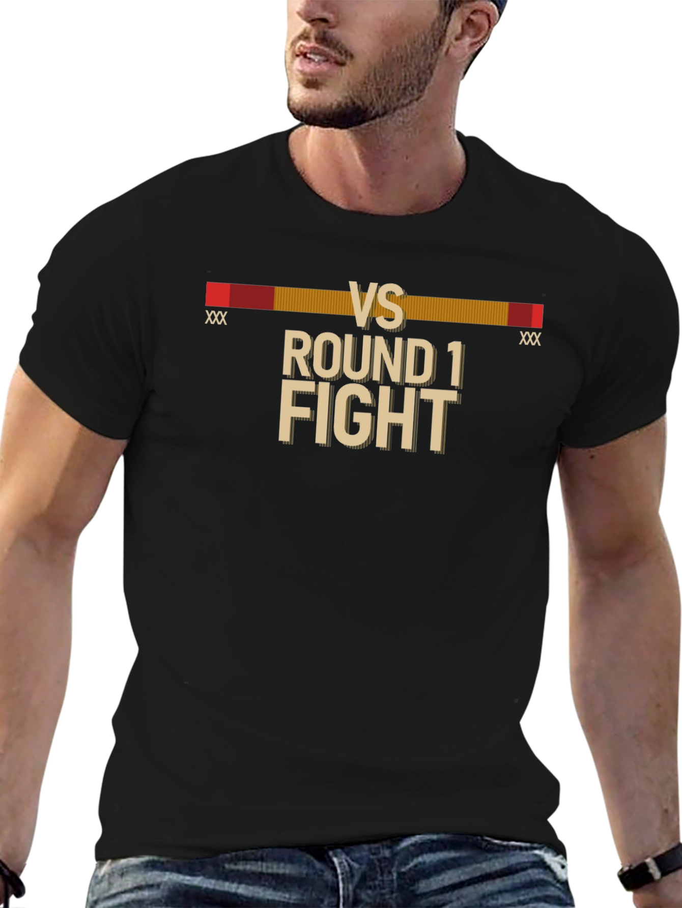 Round 1 Fight Black T-Shirt