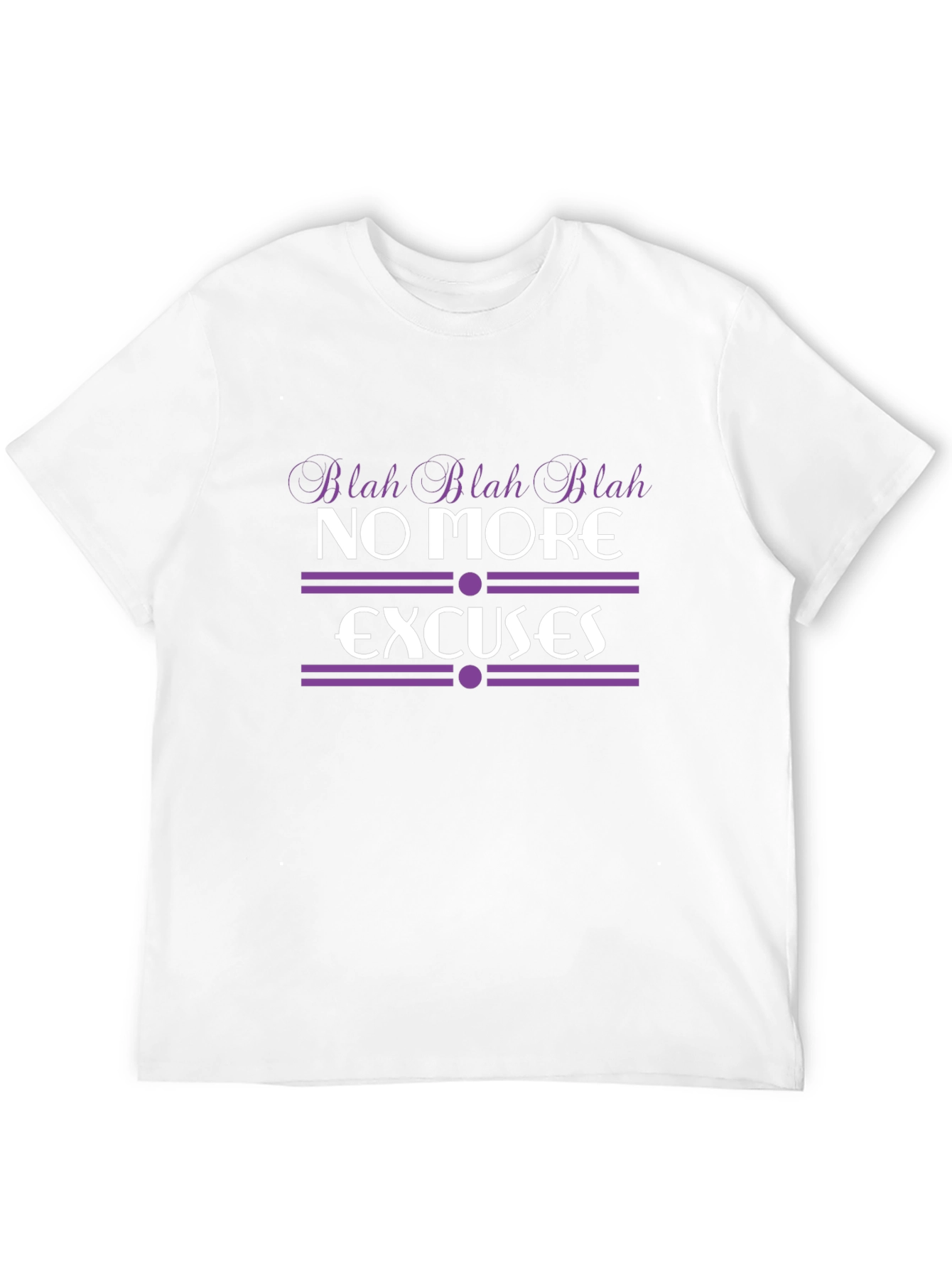 No More Excuses Black Graphic T-Shirt