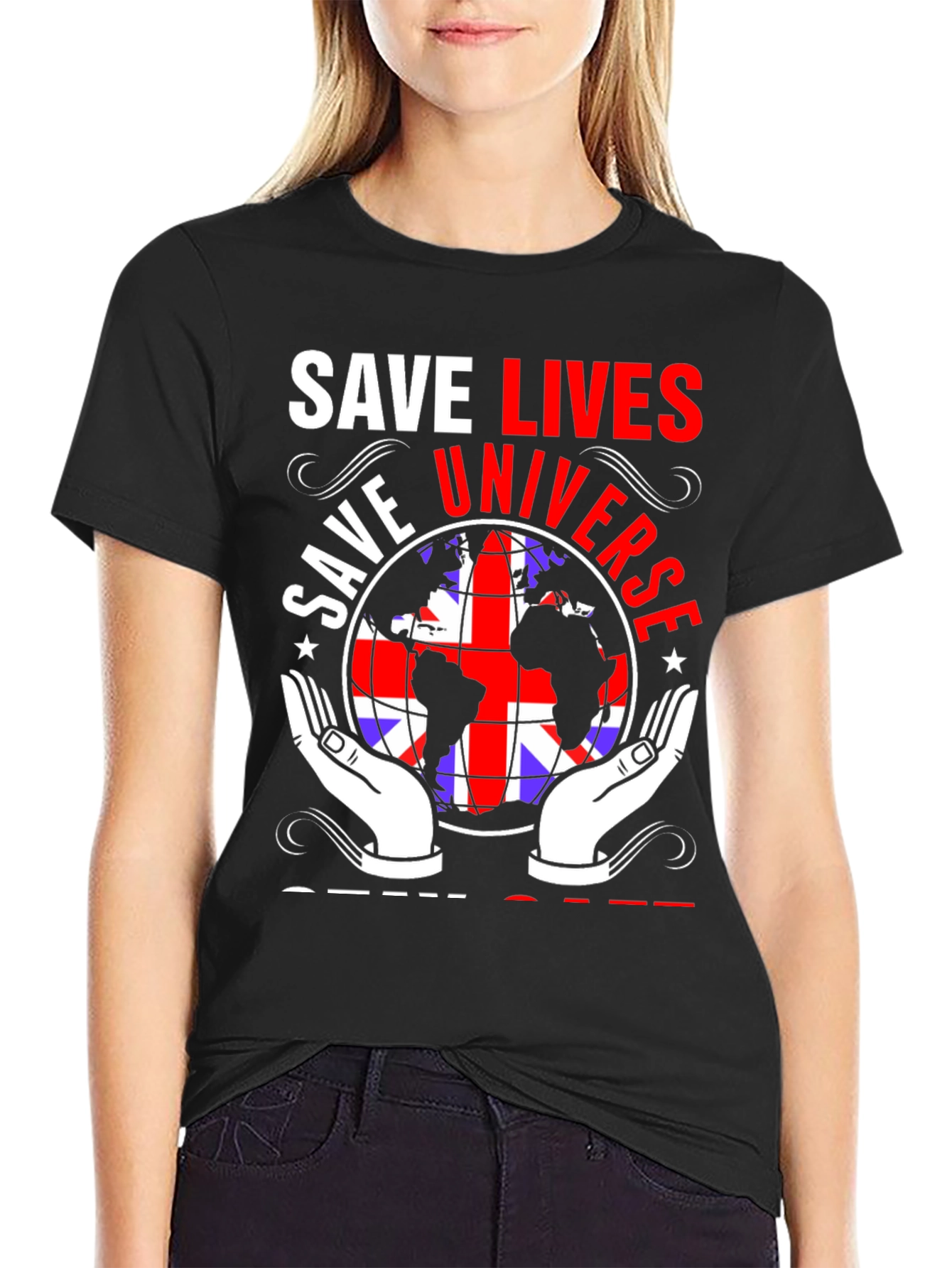 Save Lives Universe Graphic T-Shirt