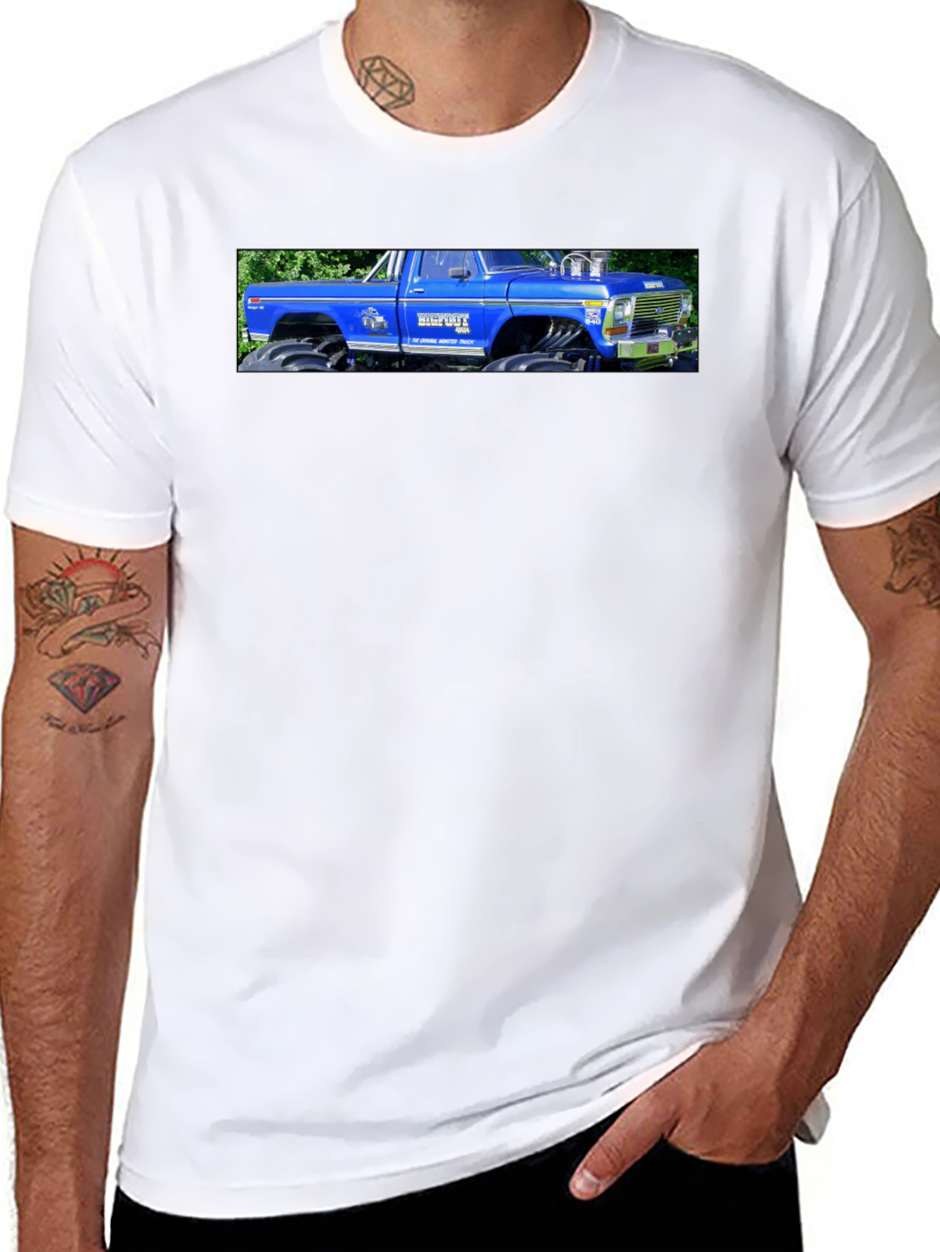 Blue Monster Truck Graphic Tee