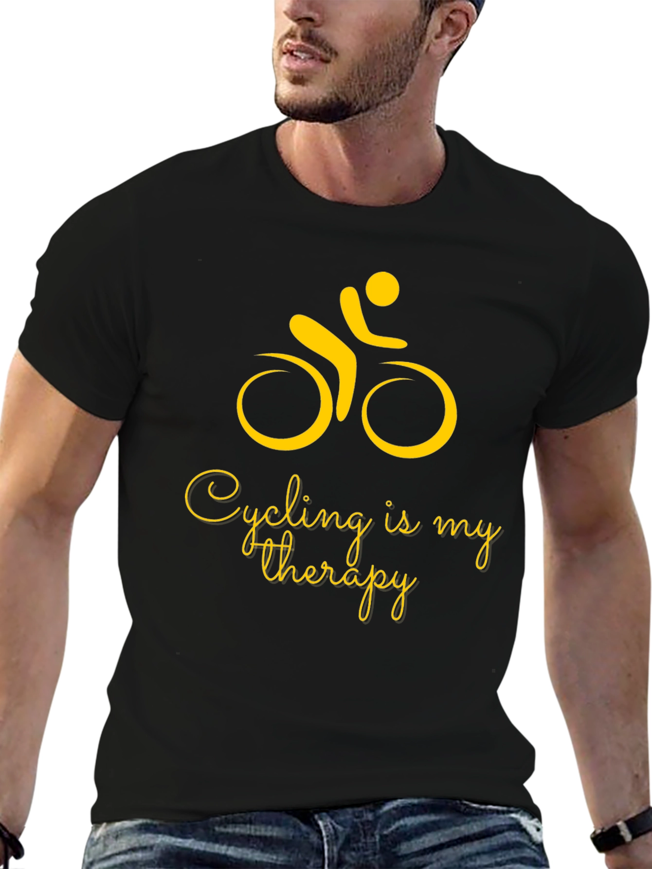Cycling is My Therapy Graphic Tee