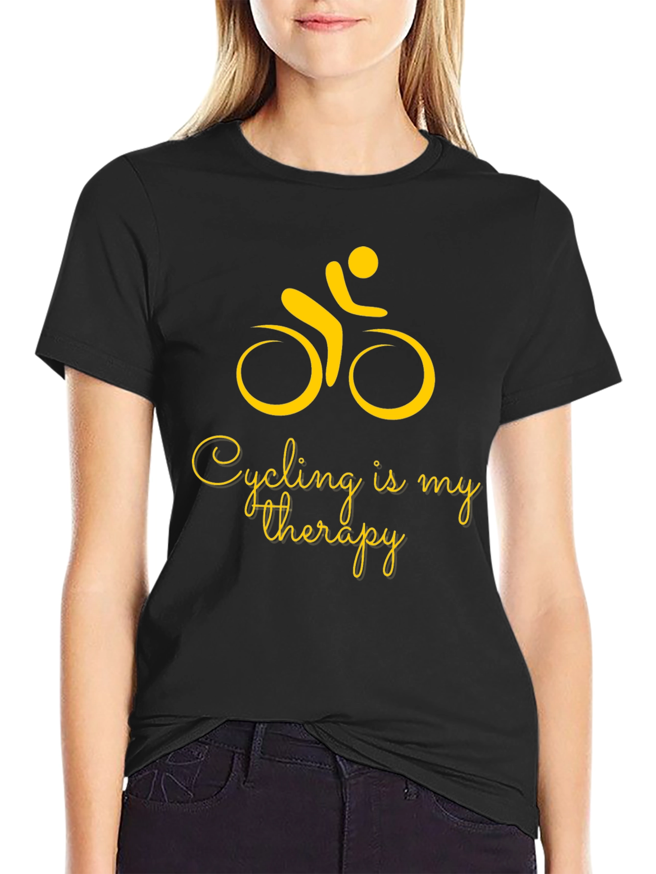 Cycling is My Therapy Graphic Tee