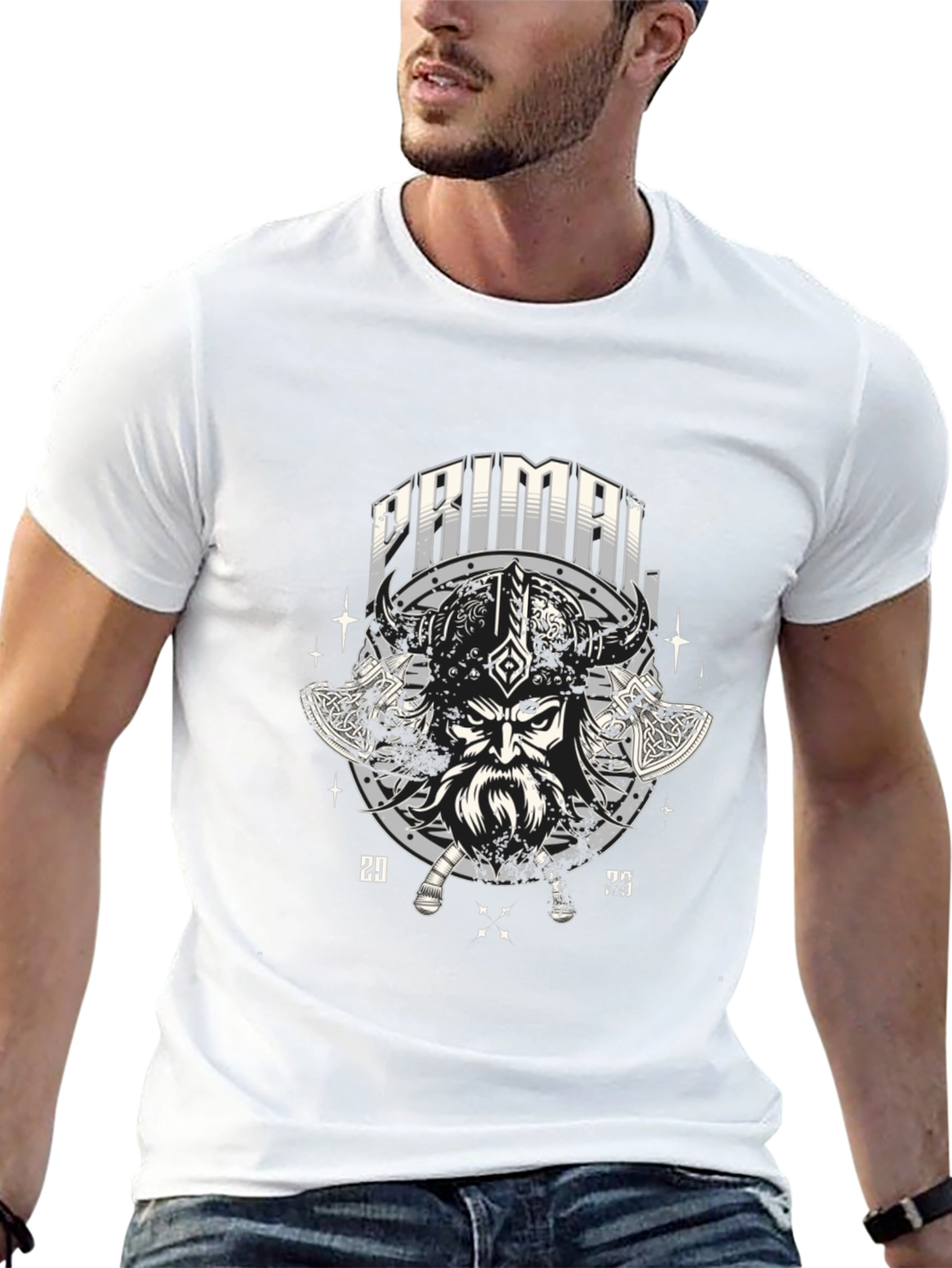 Primal Viking T-Shirt: Graphic Tee for Men