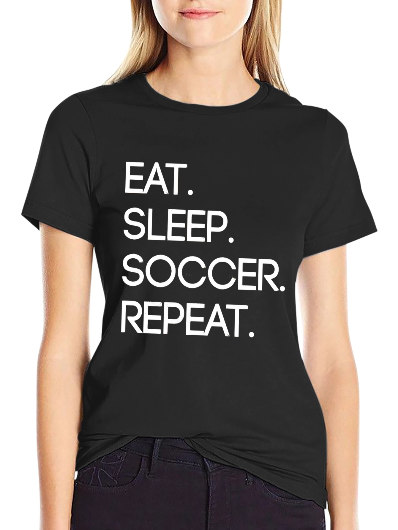 Eat Sleep Soccer Repeat Graphic T-Shirt