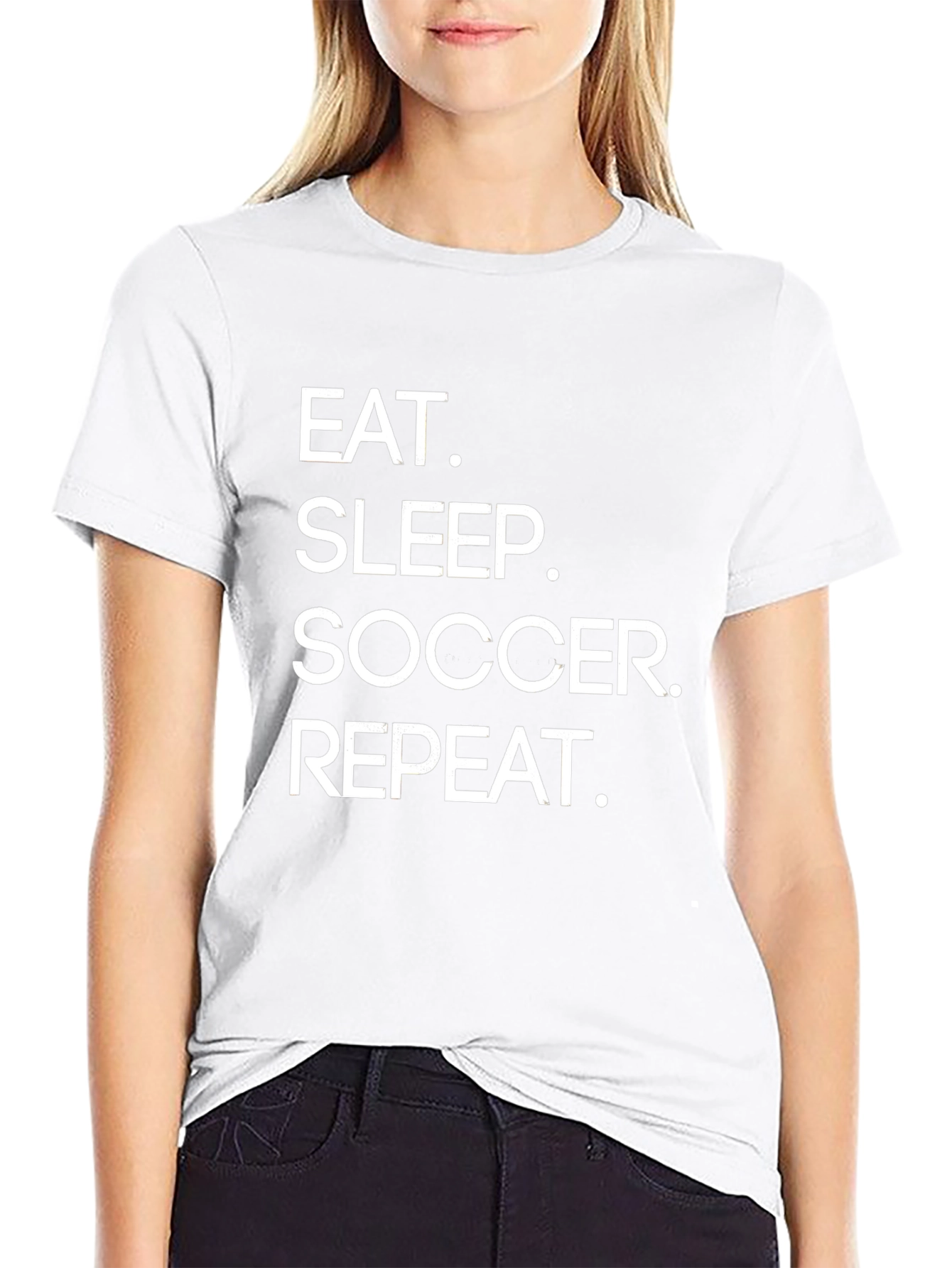 Eat Sleep Soccer Repeat Graphic T-Shirt