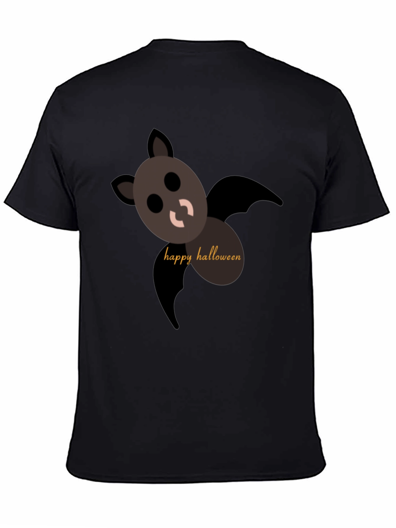Happy Halloween Bat T-Shirt - Black
