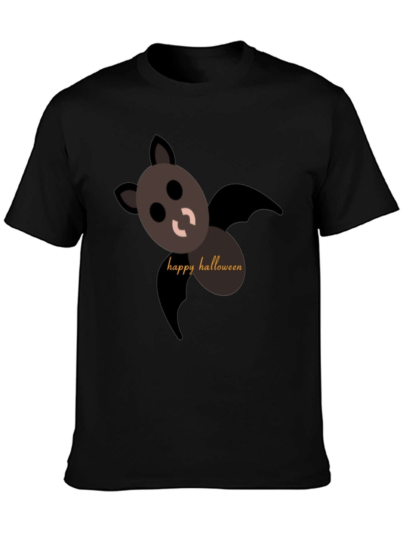 Happy Halloween Bat T-Shirt - Black