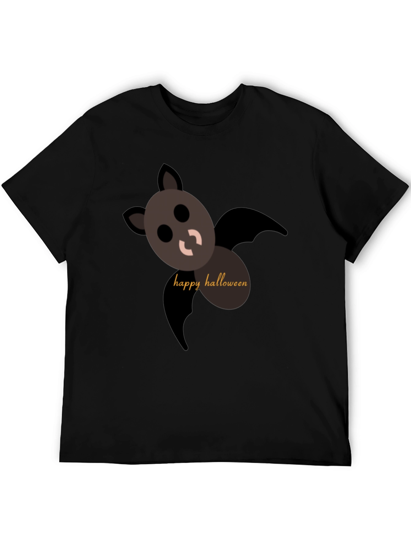 Happy Halloween Bat T-Shirt - Black