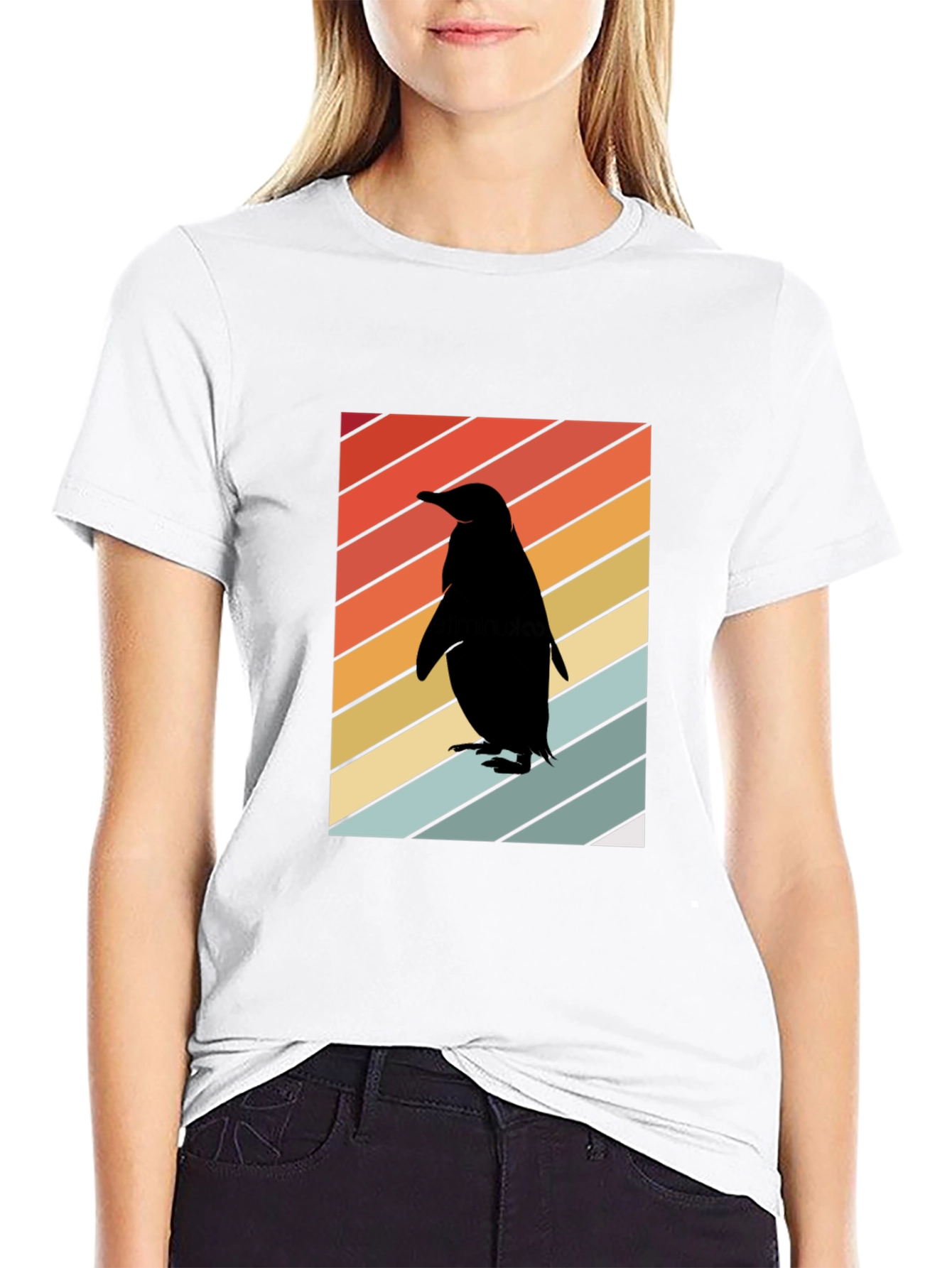 Retro Penguin Silhouette T-Shirt