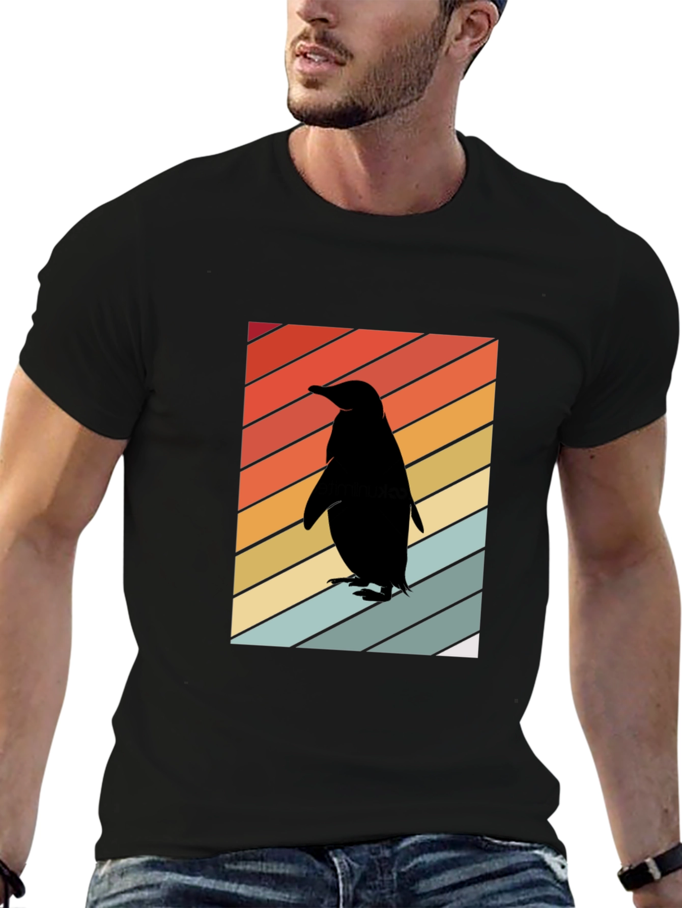 Retro Penguin Silhouette T-Shirt
