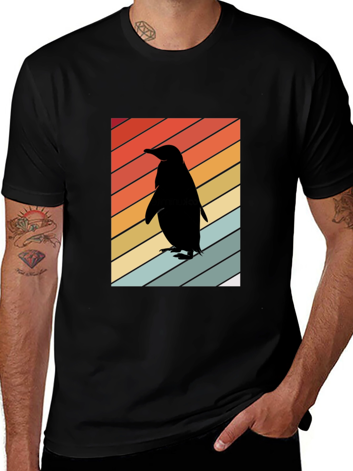 Retro Penguin Silhouette T-Shirt
