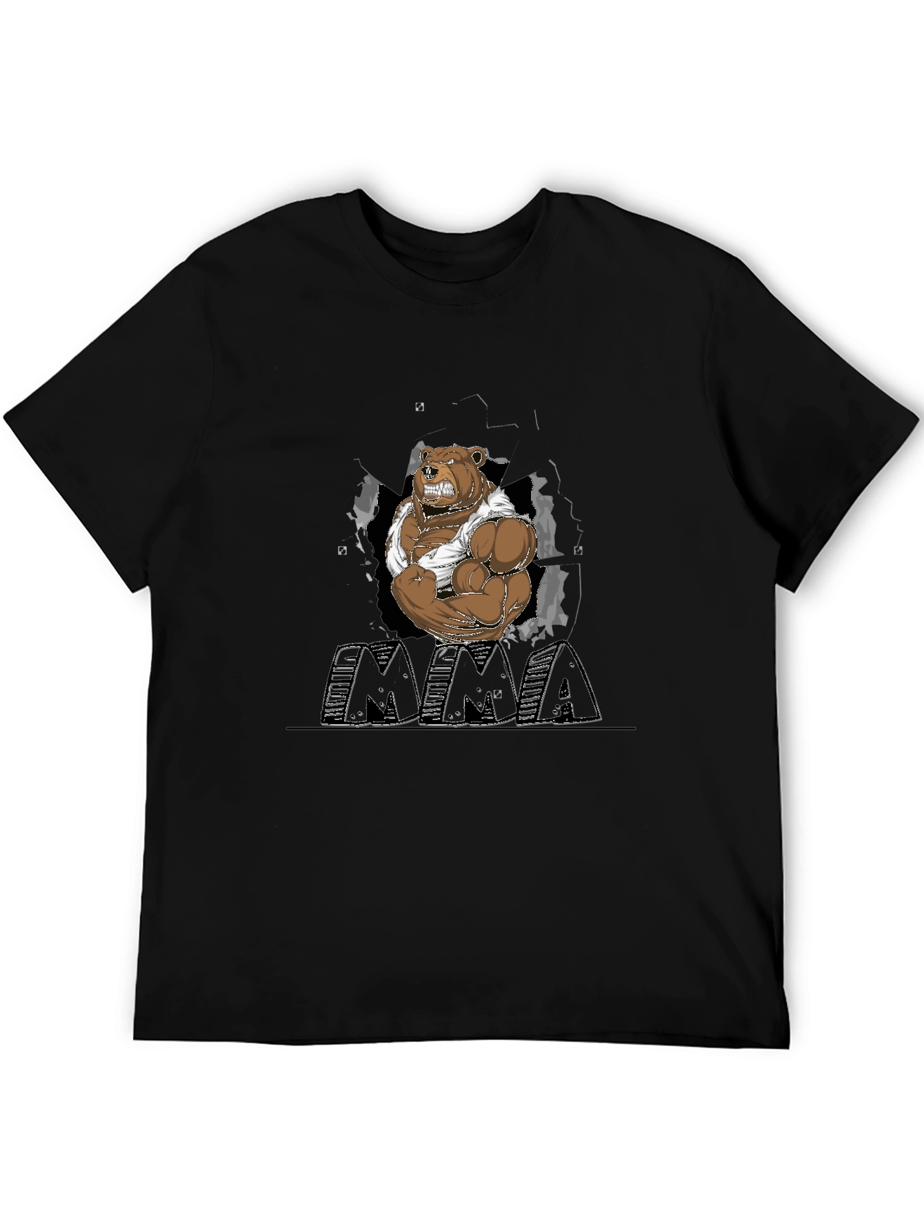 MMA Bear T-Shirt - Black Graphic Tee