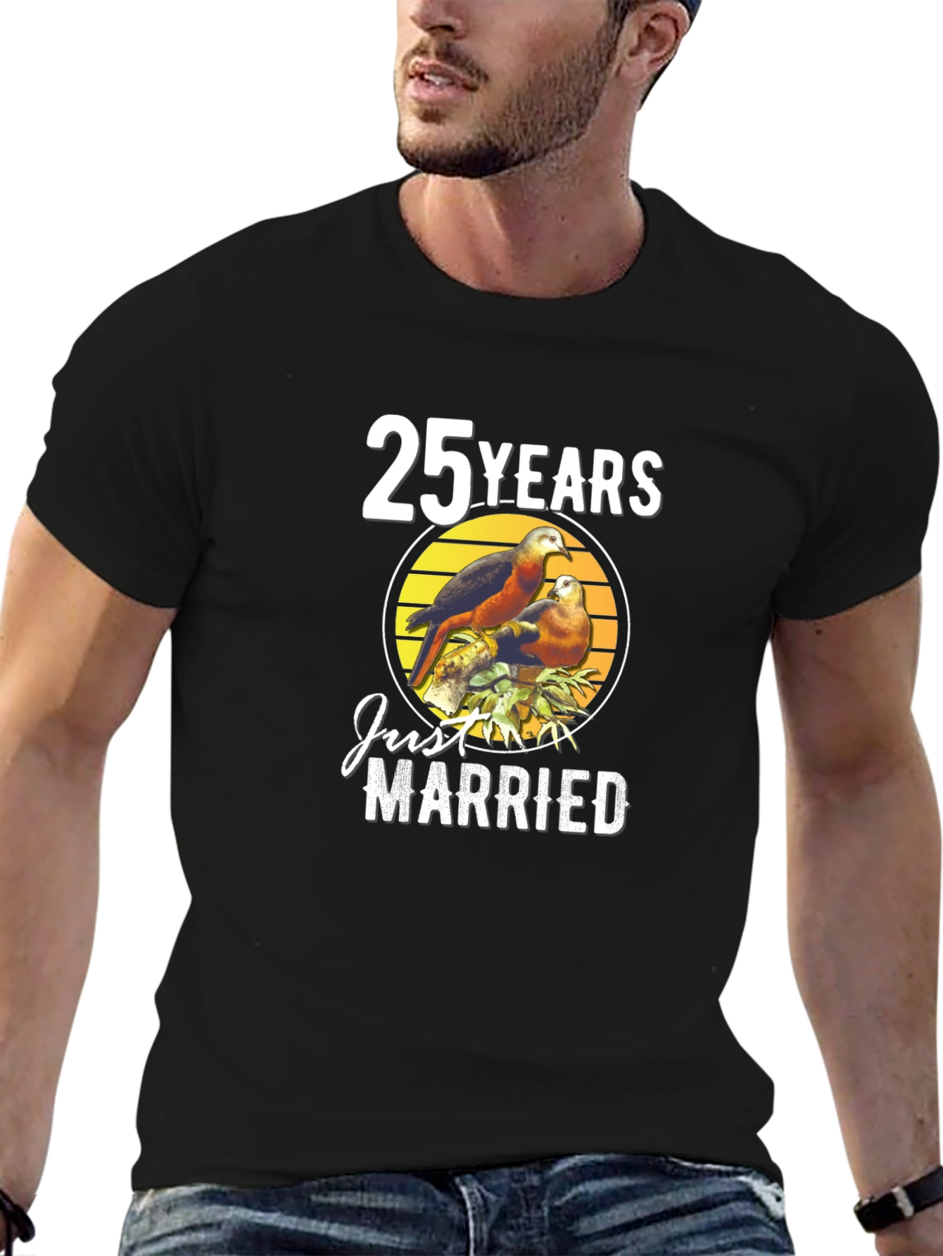 25 Years Just Married Anniversary T-Shirt