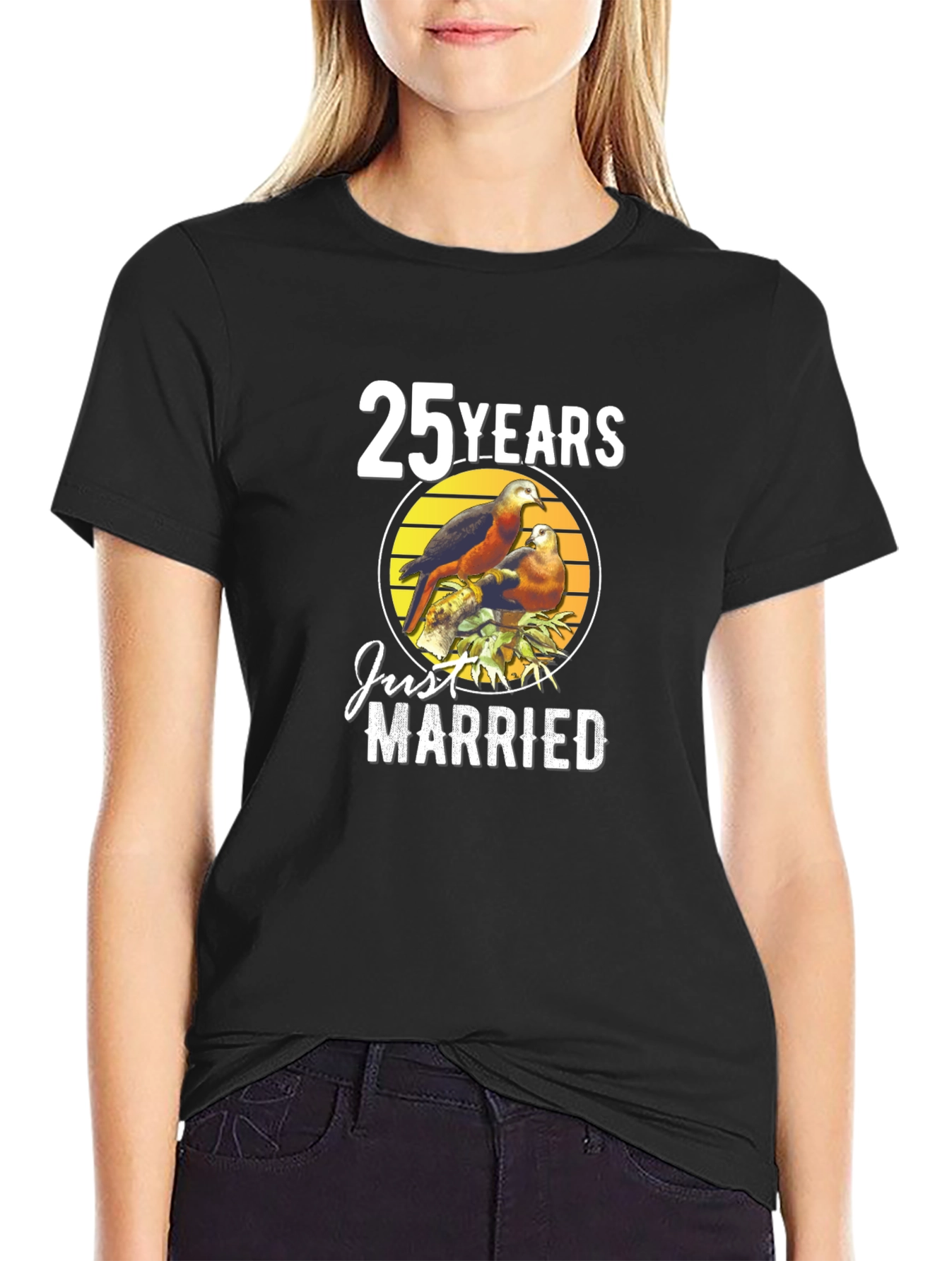 25 Years Just Married Anniversary T-Shirt