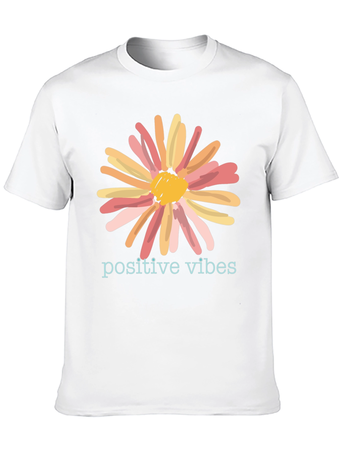 Positive Vibes Flower Graphic T-Shirt