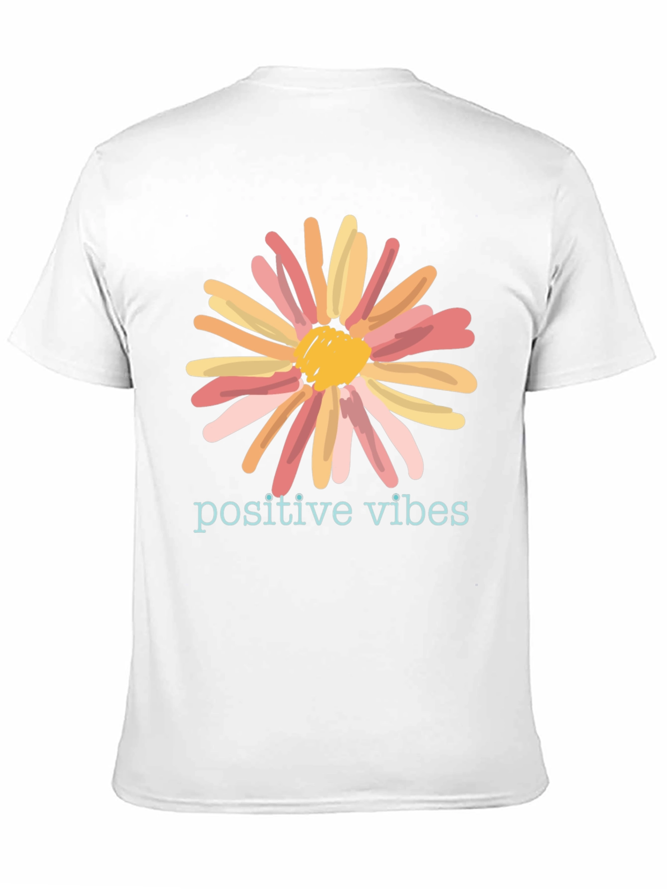 Positive Vibes Flower Graphic T-Shirt