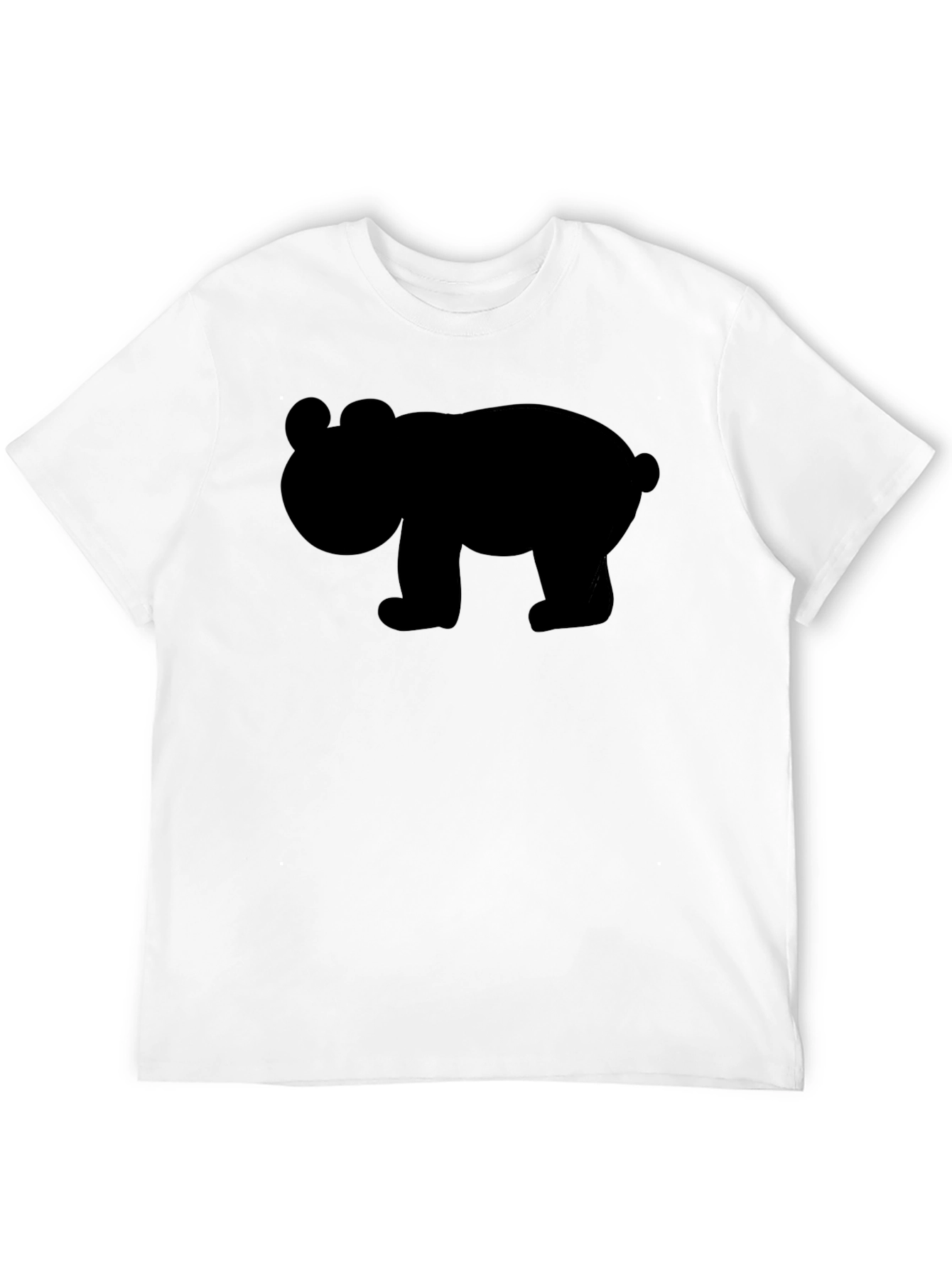 Cute Bear Graphic Black T-Shirt
