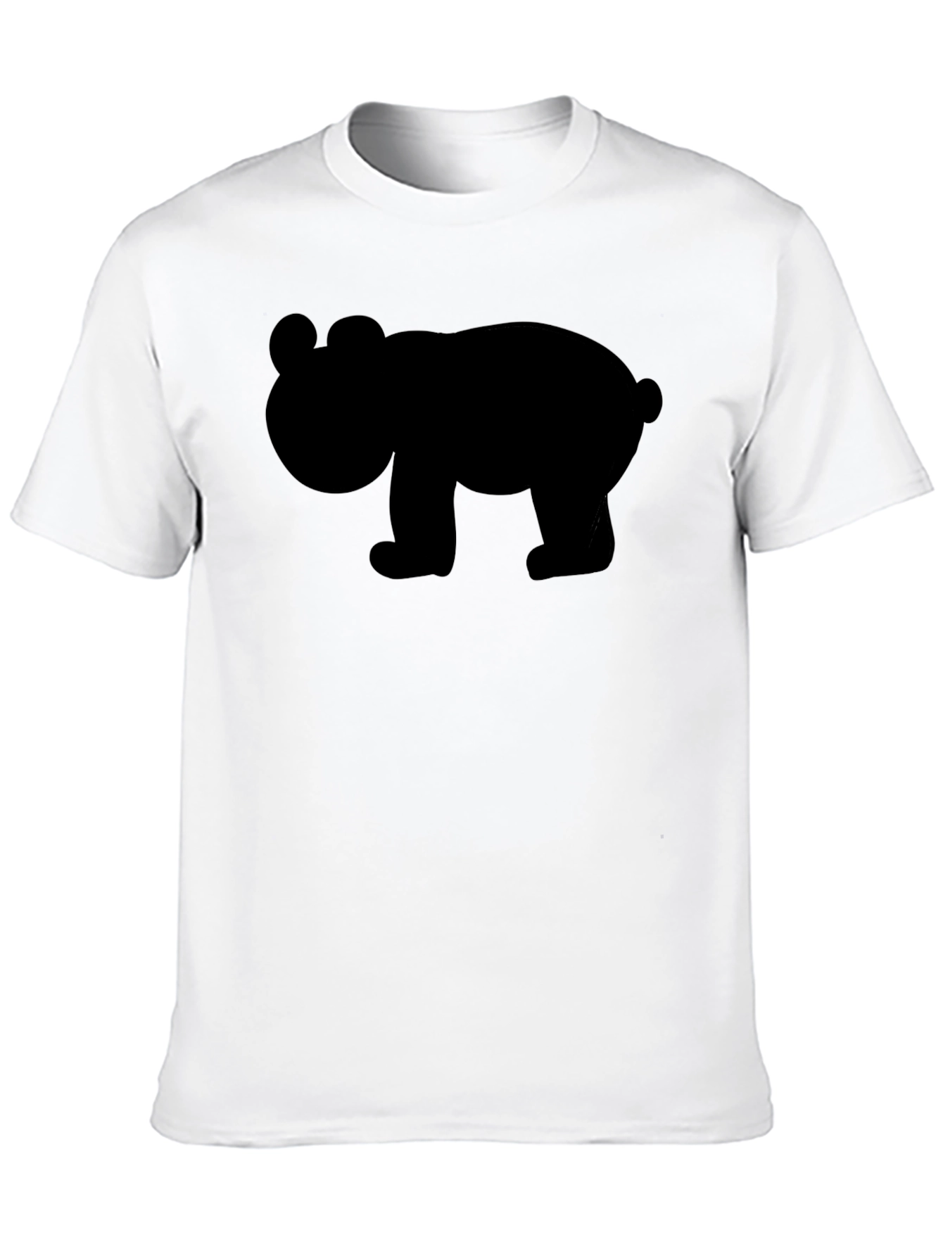 Cute Bear Graphic Black T-Shirt