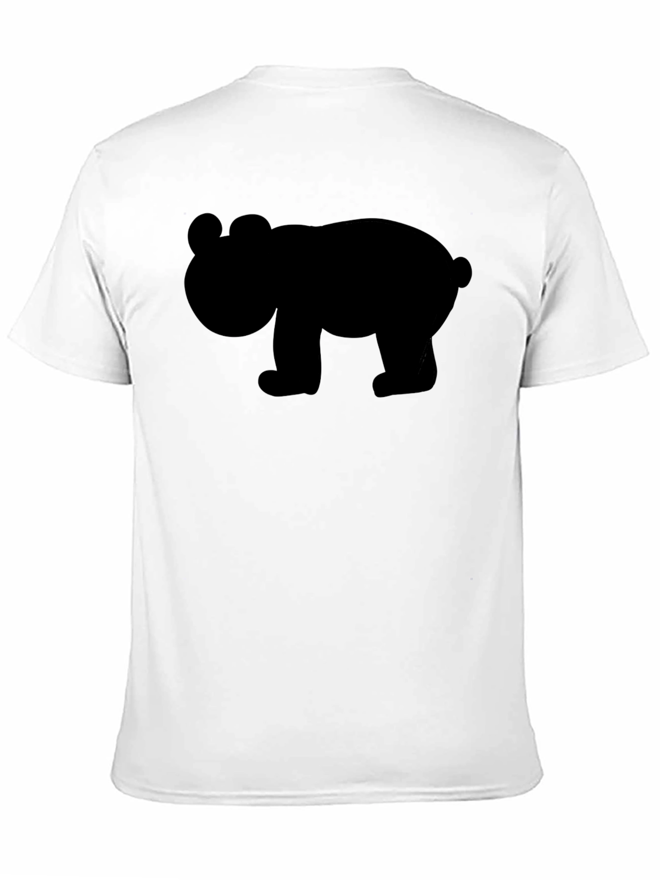 Cute Bear Graphic Black T-Shirt