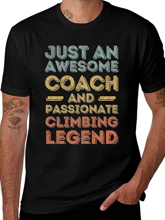 Awesome Coach Climbing Legend Graphic Tee