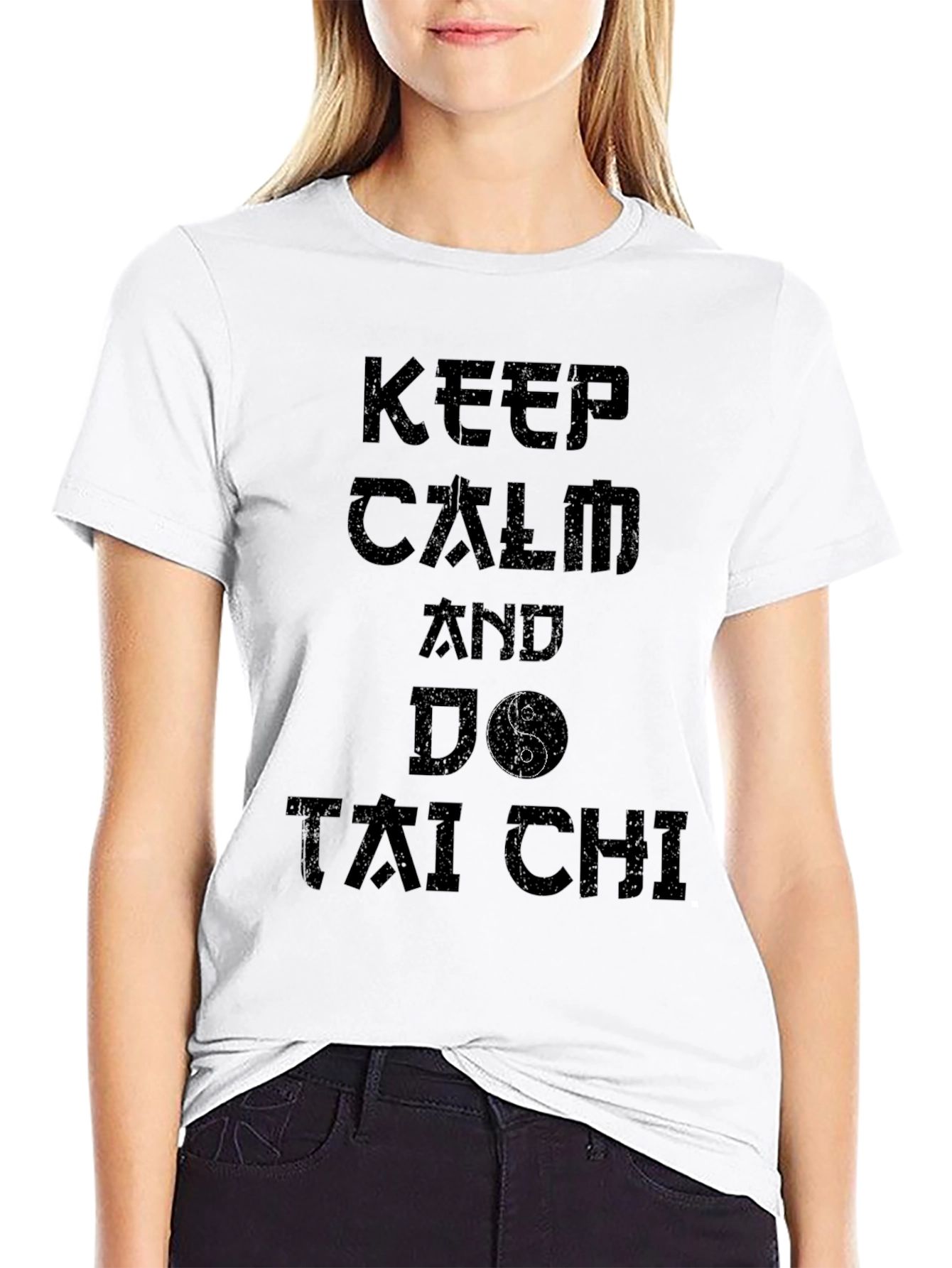 Keep Calm and Do Tai Chi Black T-Shirt