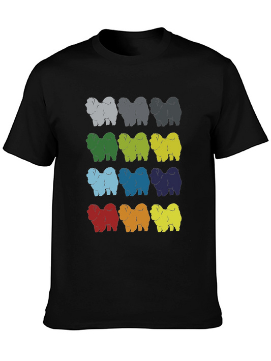 Colorful Chow Chow Dog T-Shirt