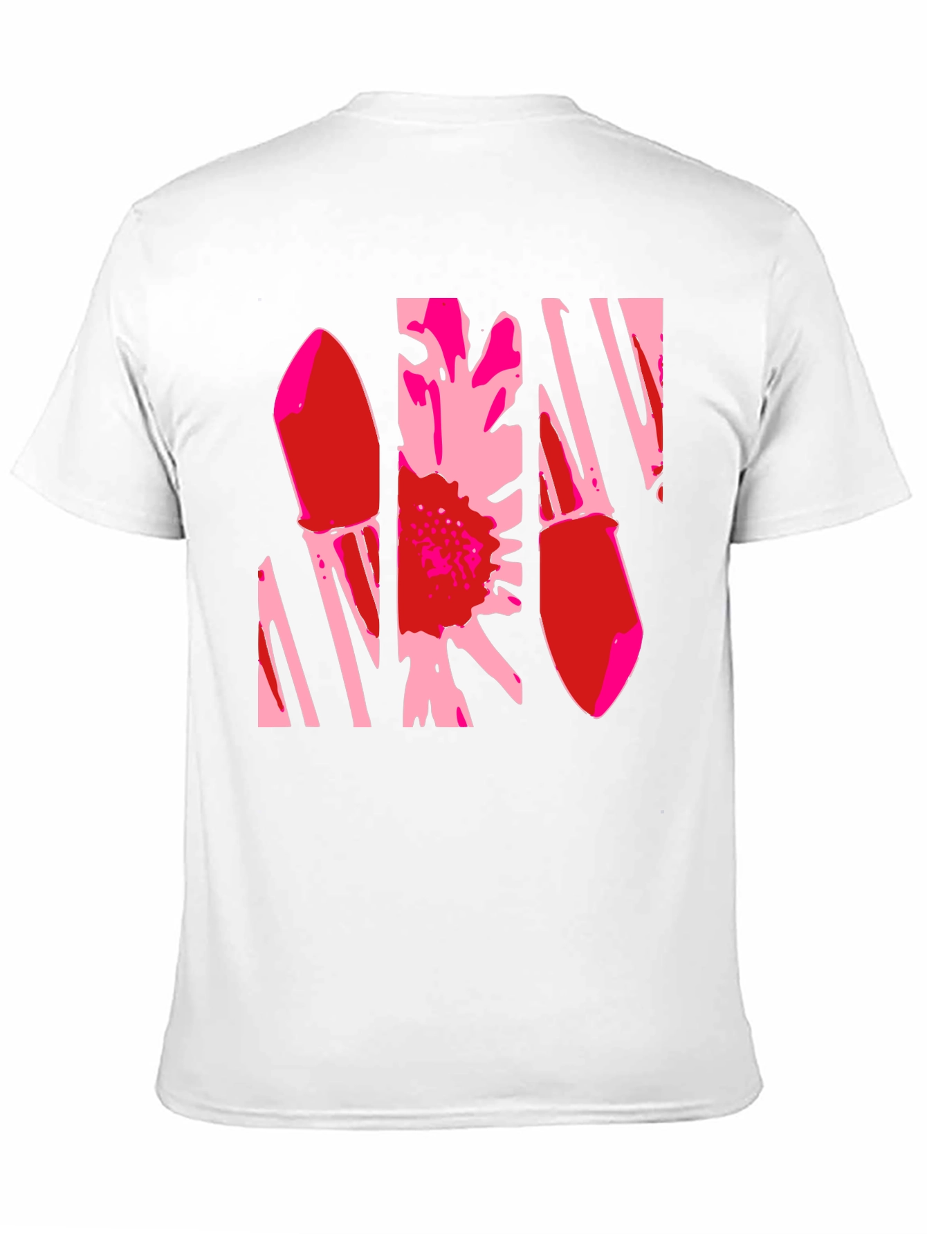 Abstract Flower Graphic T-Shirt - Black