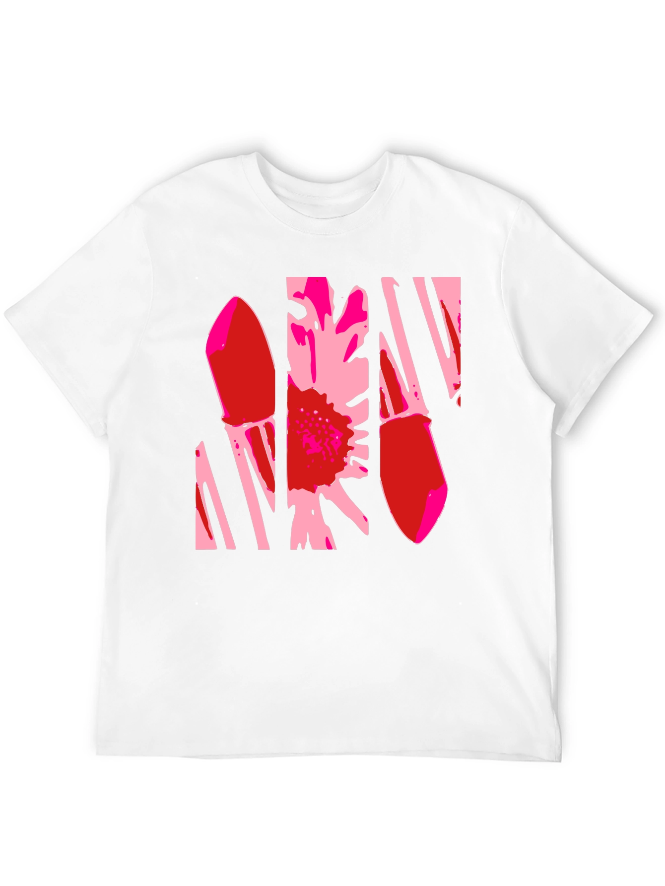 Abstract Flower Graphic T-Shirt - Black