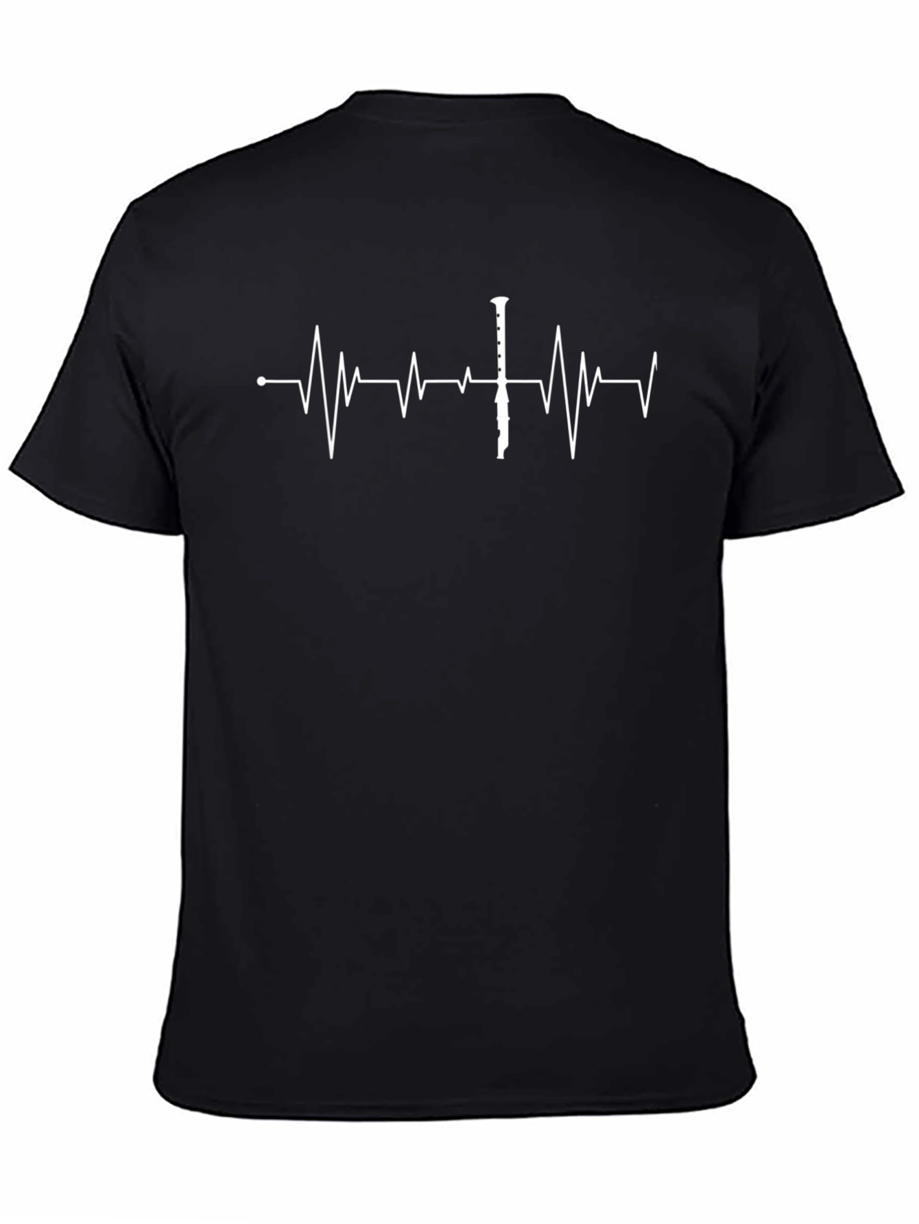 Flute Heartbeat T-Shirt - Music Lover Tee
