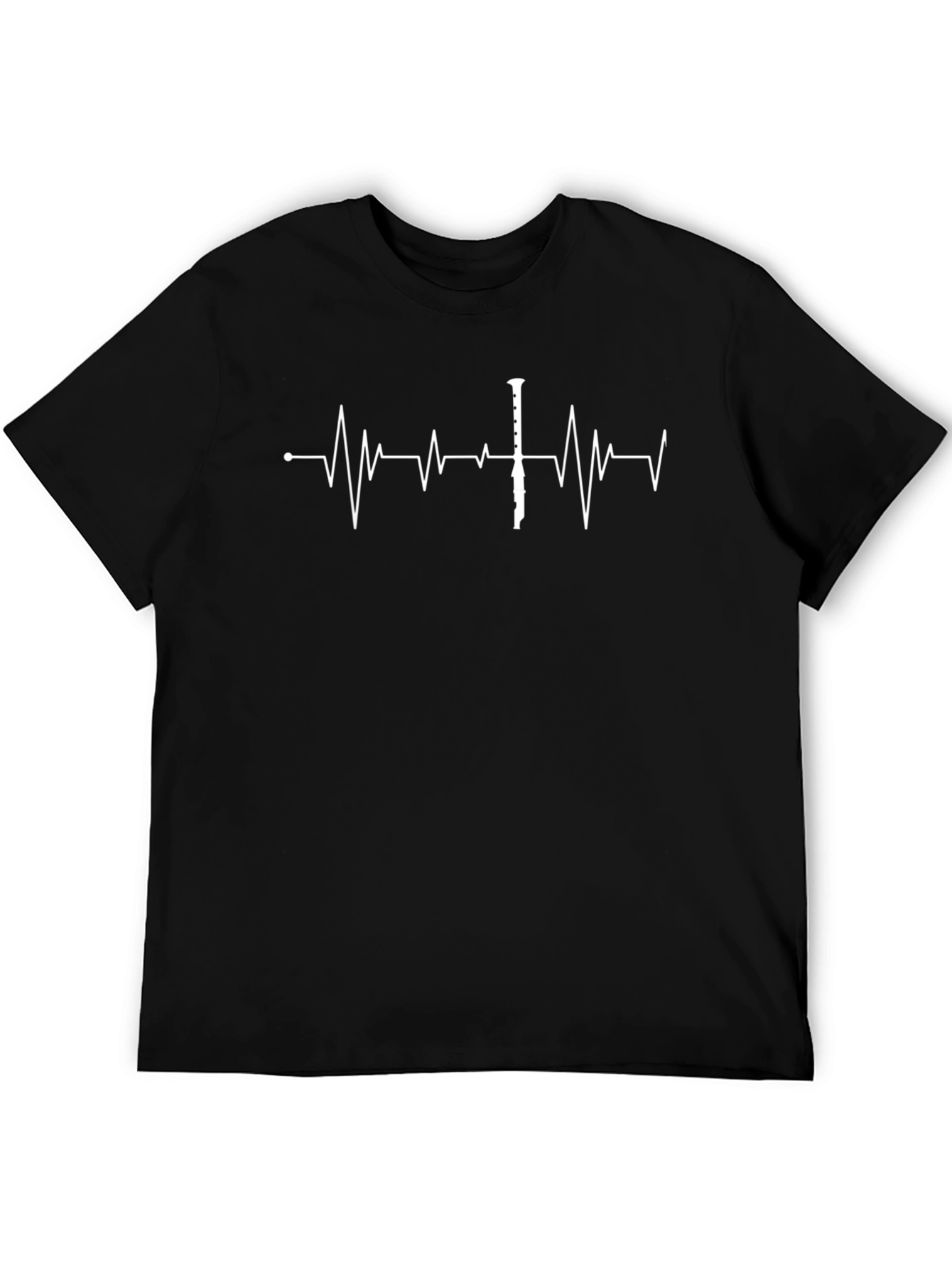Flute Heartbeat T-Shirt - Music Lover Tee