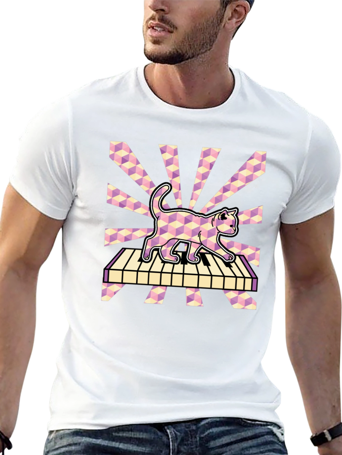 Cat on Piano T-Shirt