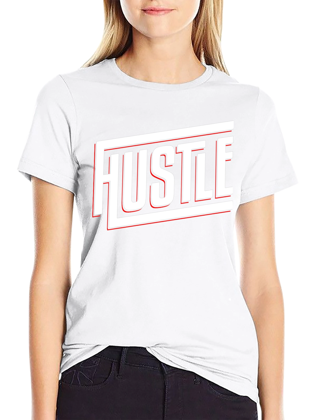 Hustle Graphic Print Black T-Shirt