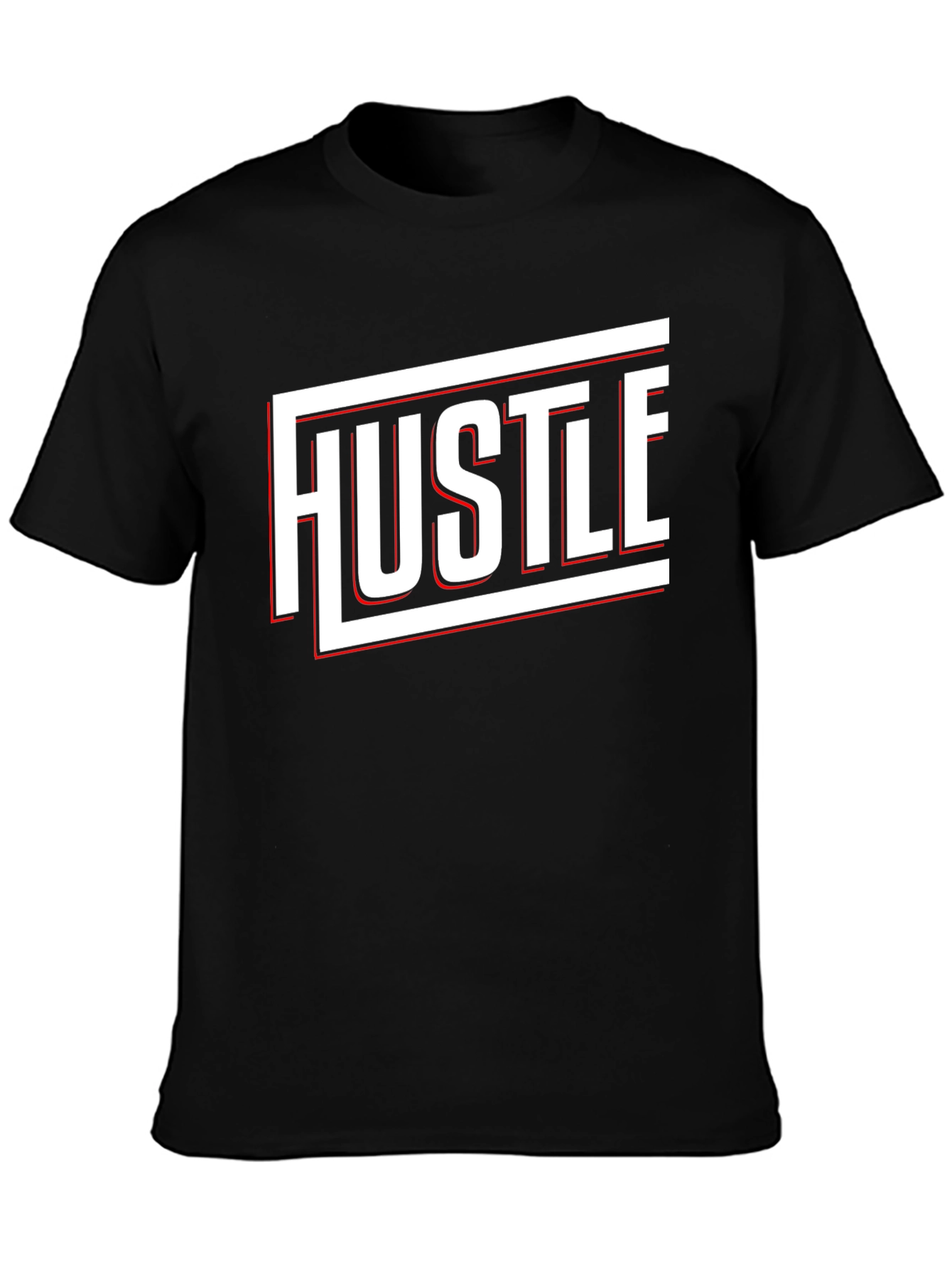 Hustle Graphic Print Black T-Shirt
