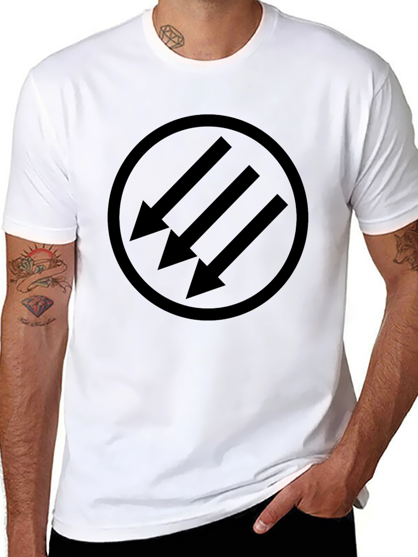 Antifascist Symbol Tee - Circle Arrow Design