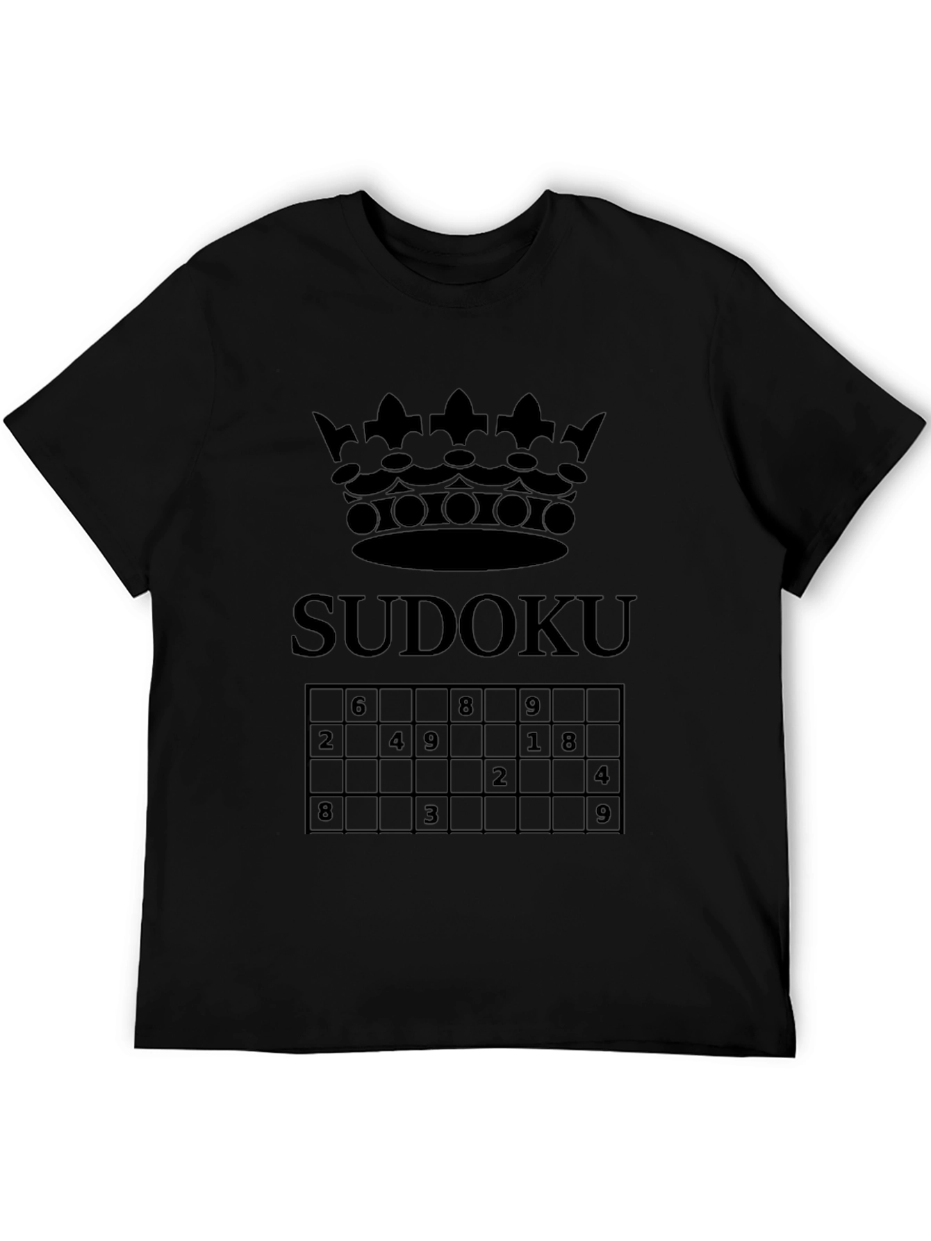 Sudoku Crown Graphic T-Shirt - Puzzle Game Tee