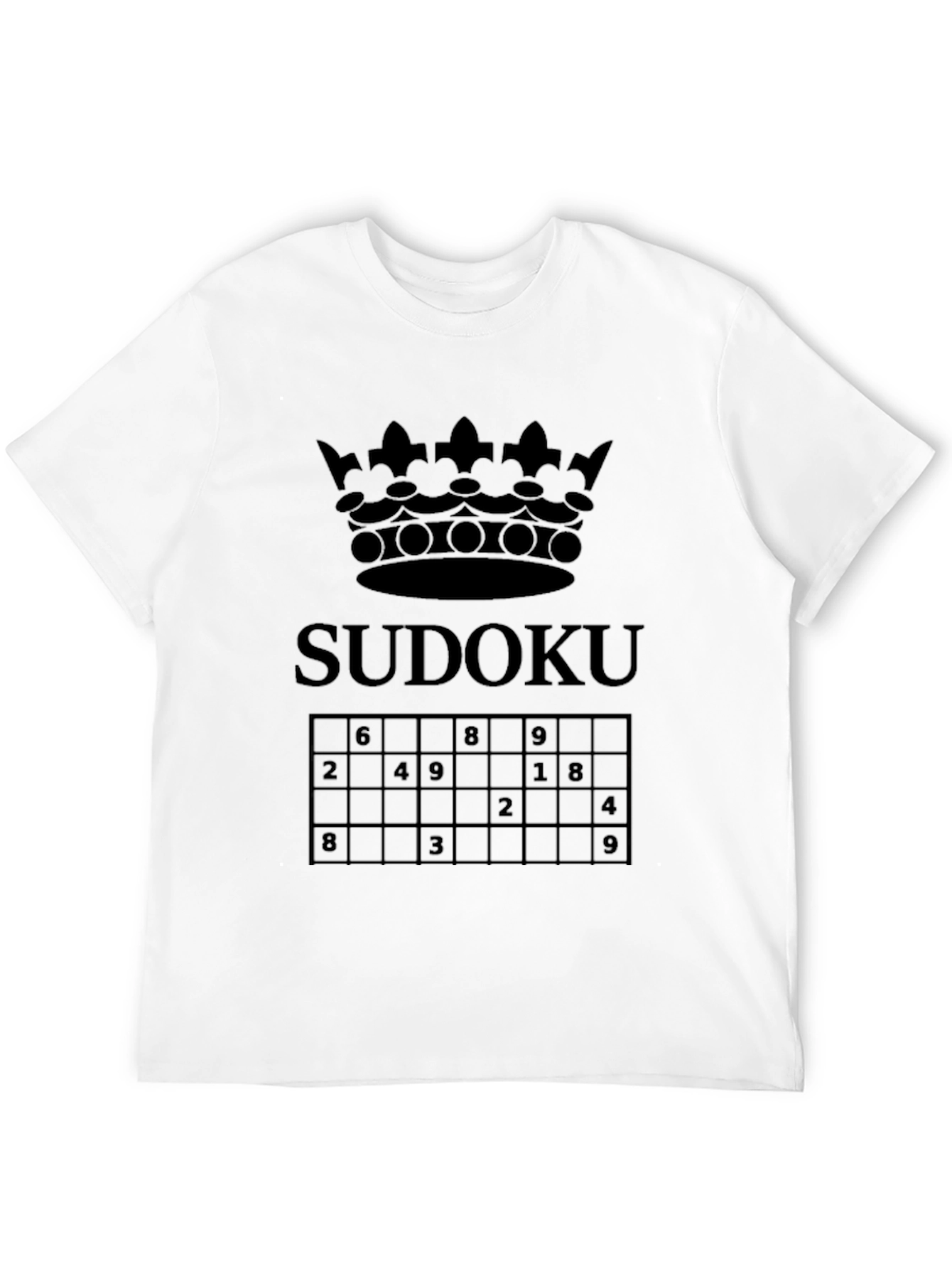 Sudoku Crown Graphic T-Shirt - Puzzle Game Tee