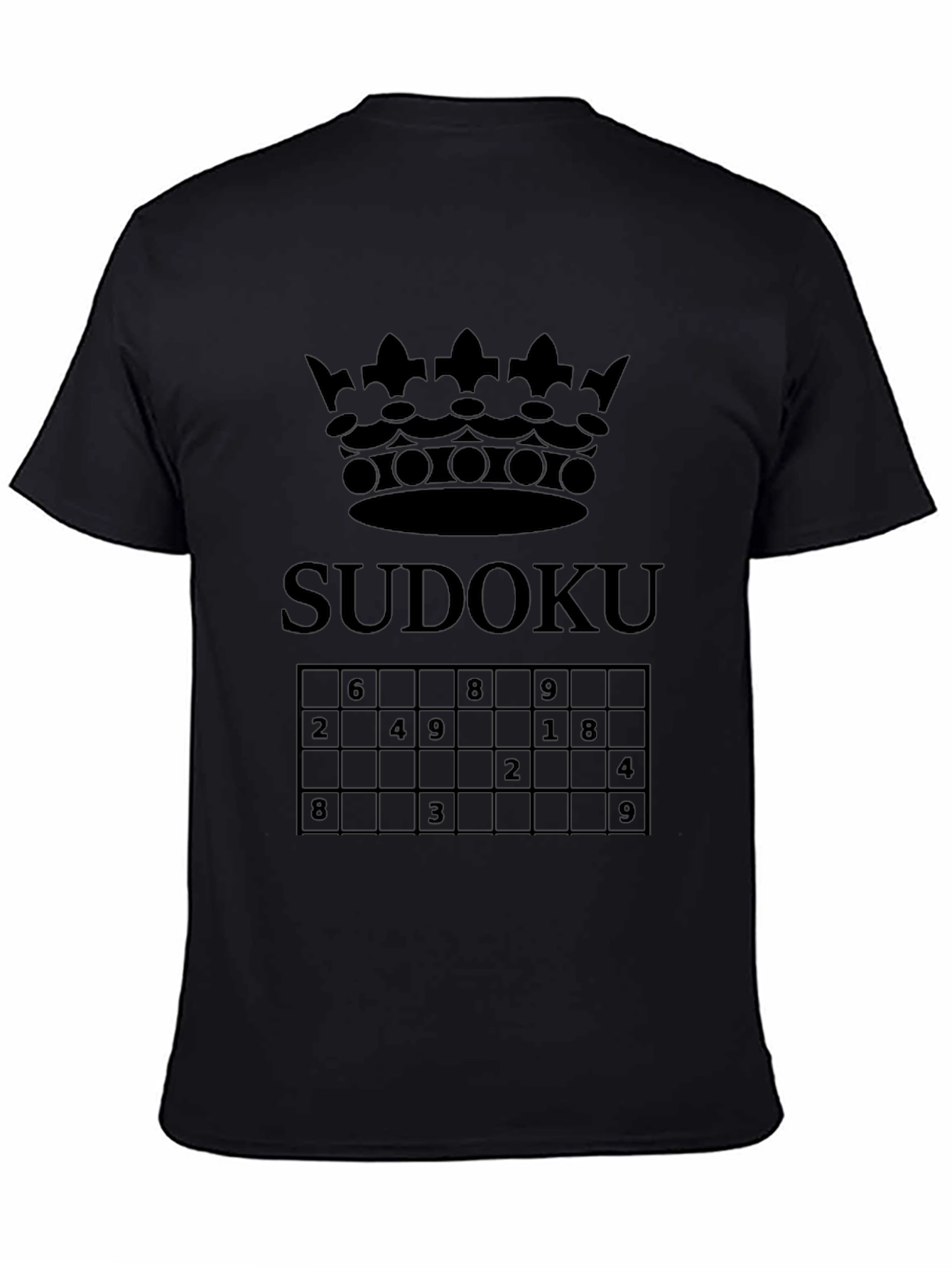 Sudoku Crown Graphic T-Shirt - Puzzle Game Tee