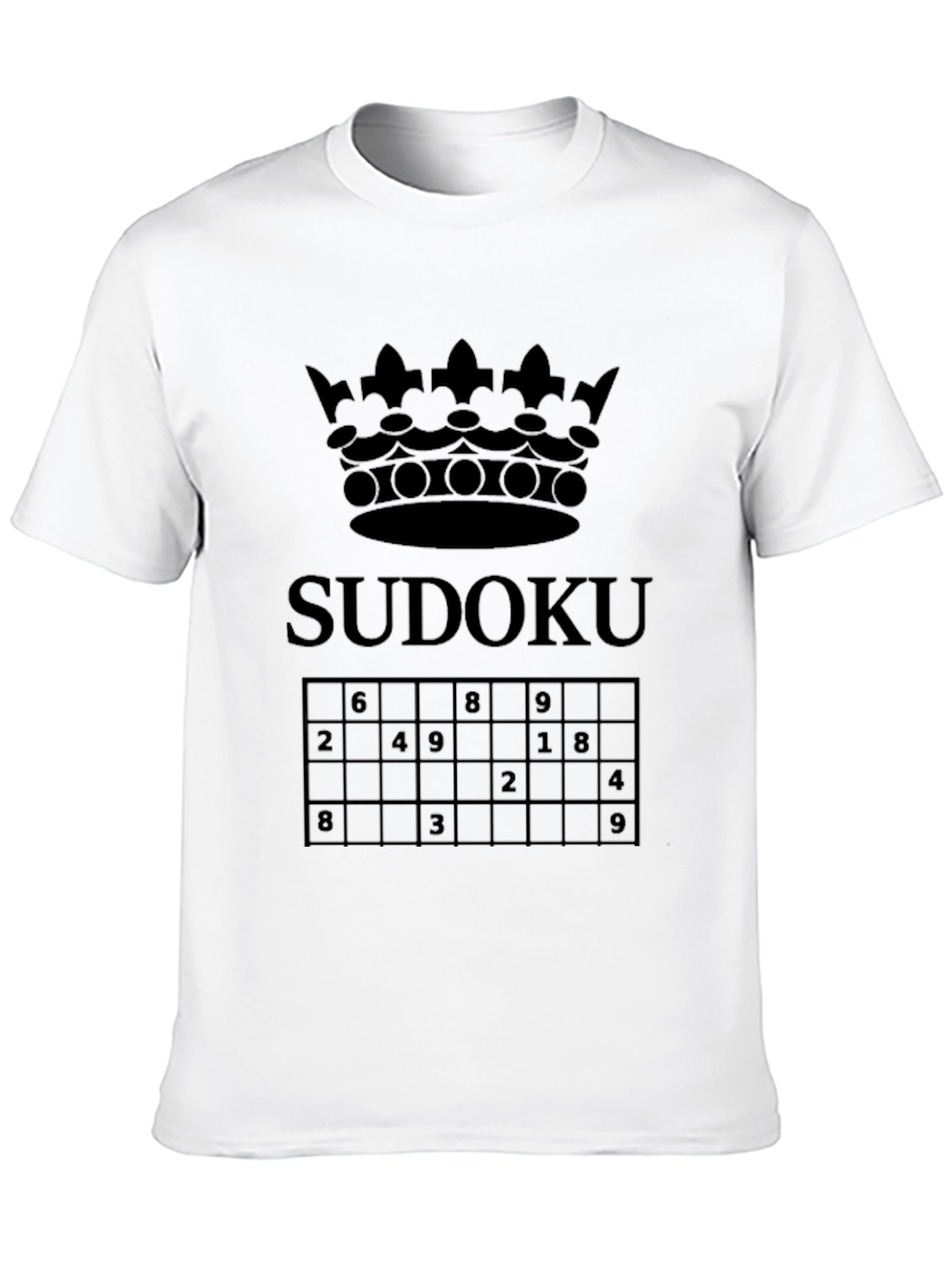 Sudoku Crown Graphic T-Shirt - Puzzle Game Tee
