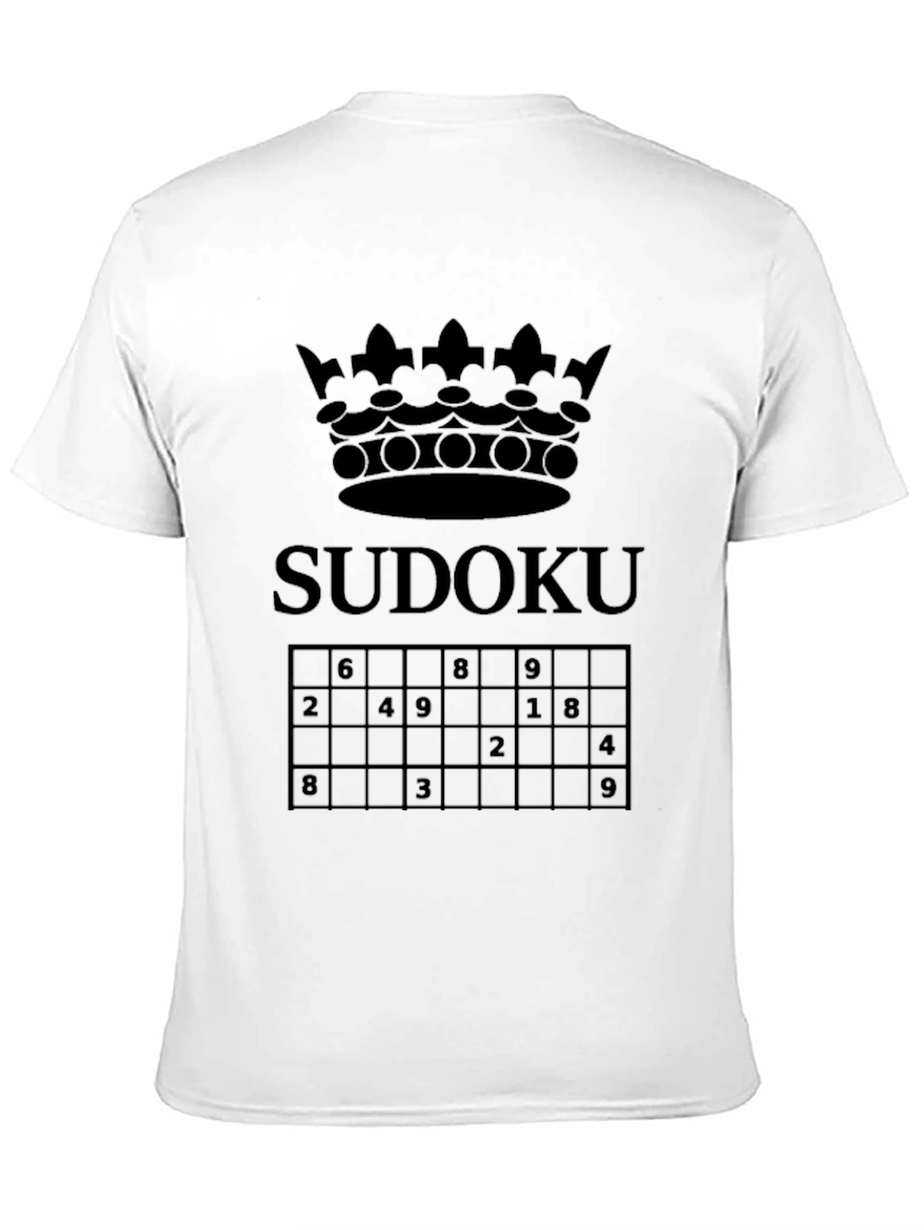 Sudoku Crown Graphic T-Shirt - Puzzle Game Tee